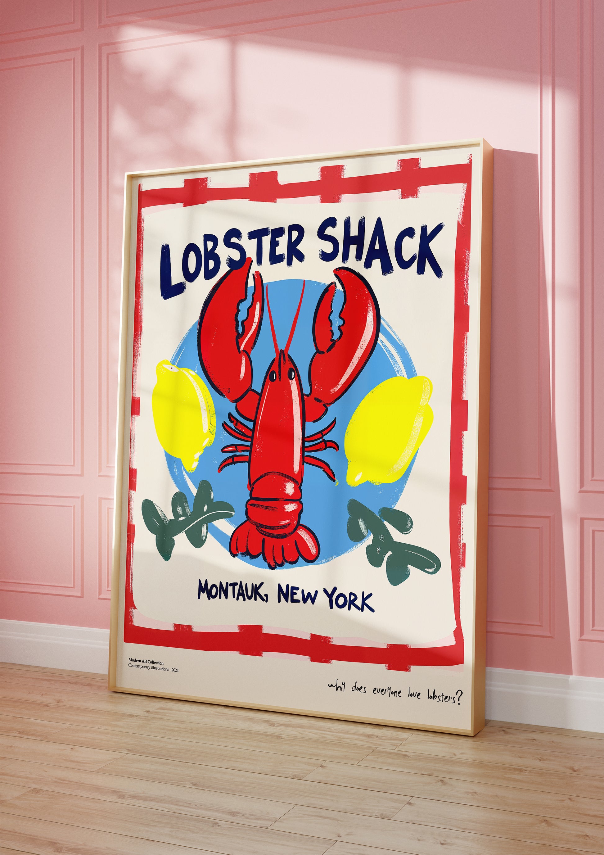 Plakat „Lobster Shack” – Przenieś klimat Montauk prosto do swojej kuchni!