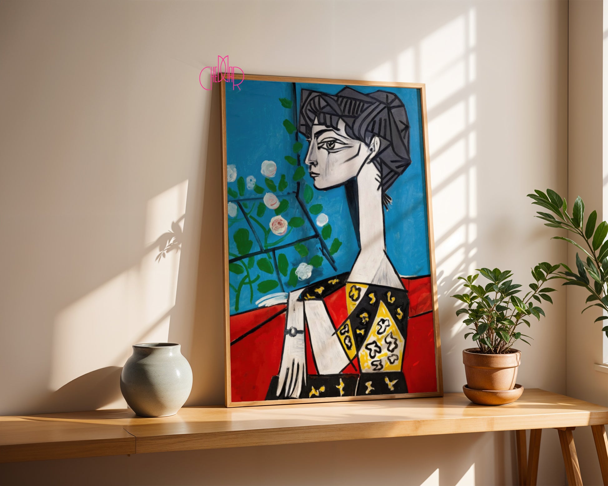 Pablo Picasso – Jacqueline with Flowers Abstract Portrait
