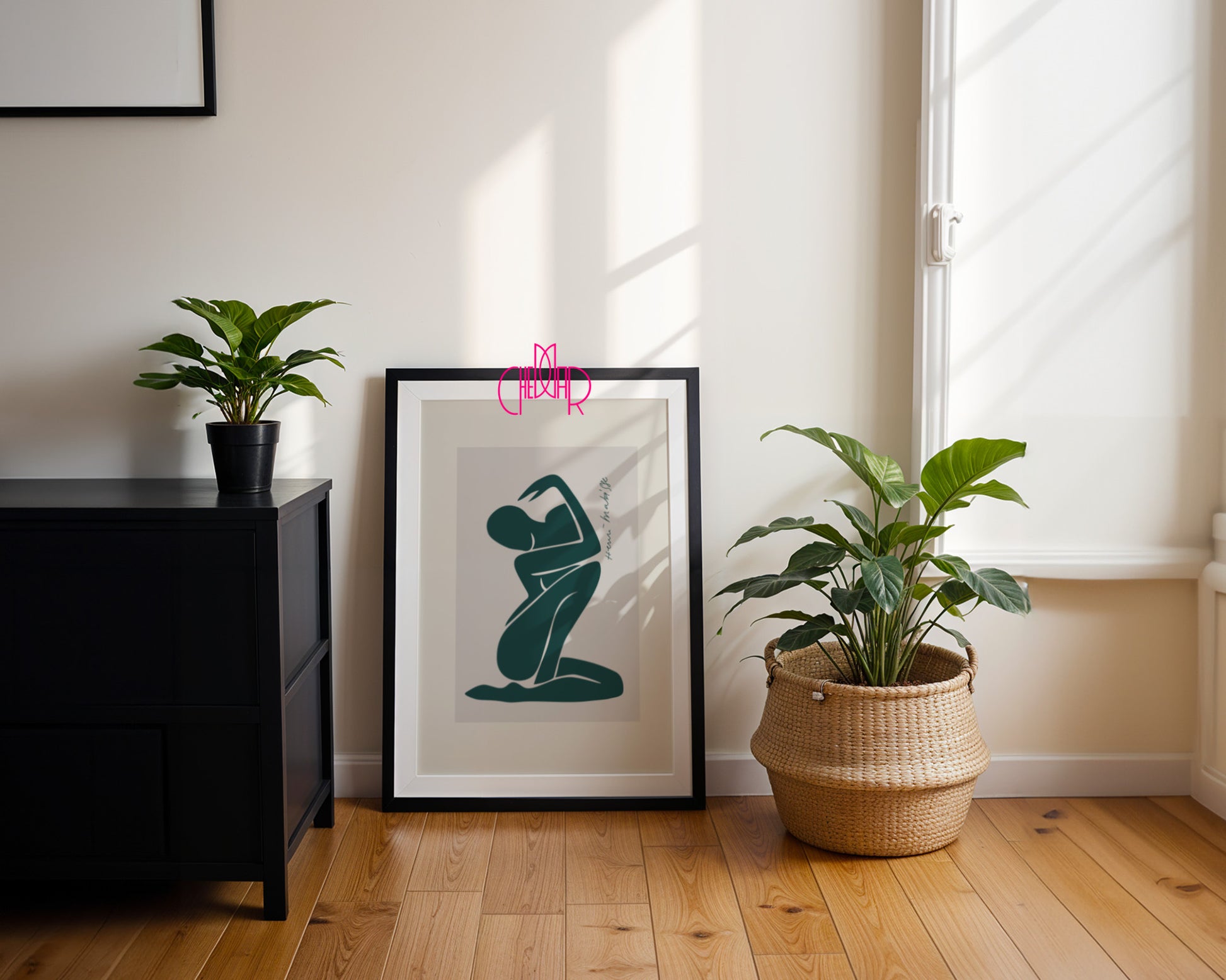 Matisse Green Nude – Minimalist Sage Abstract Poster