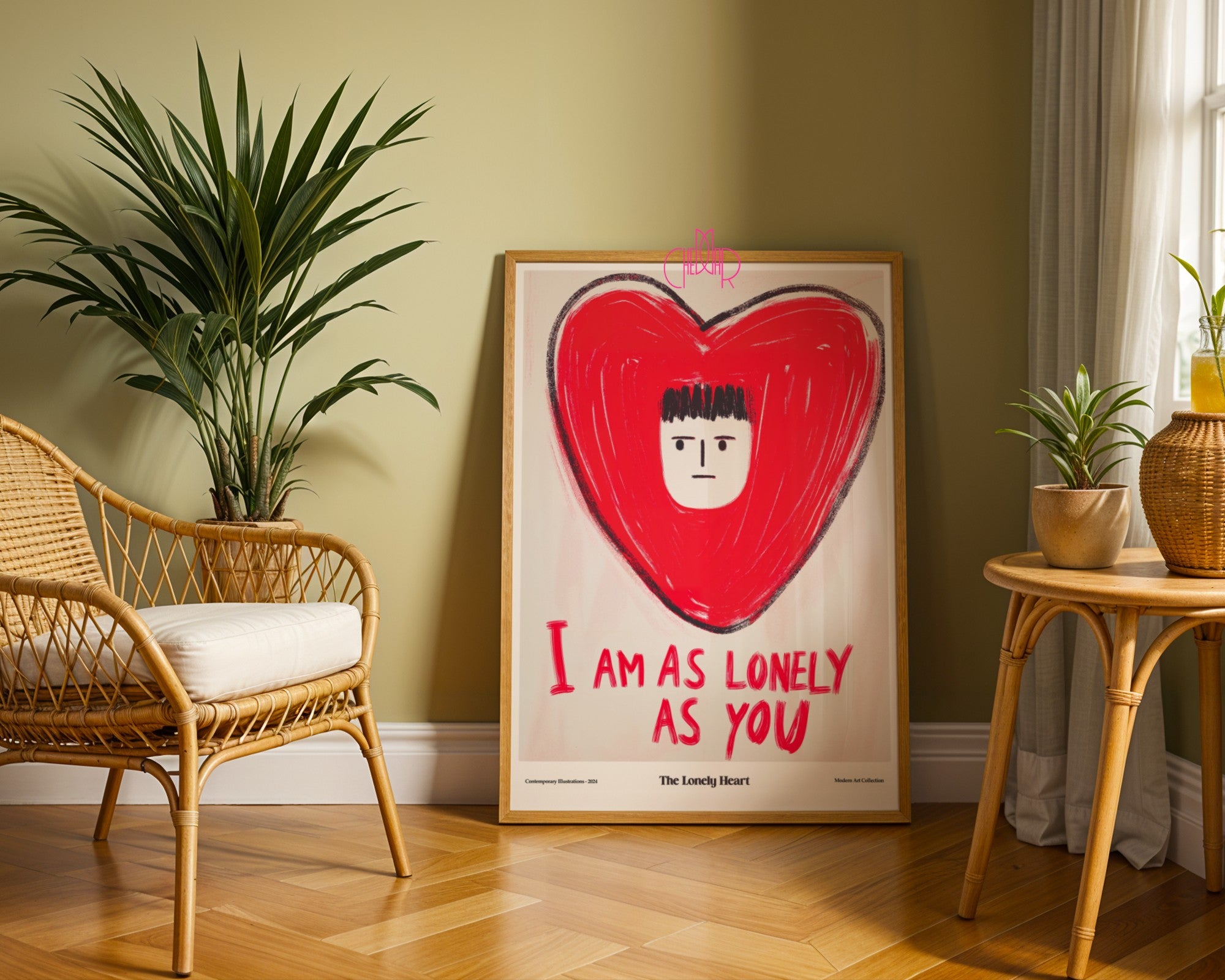 Plakat I Am As Lonely as You, modernizm, sztuka współczesna