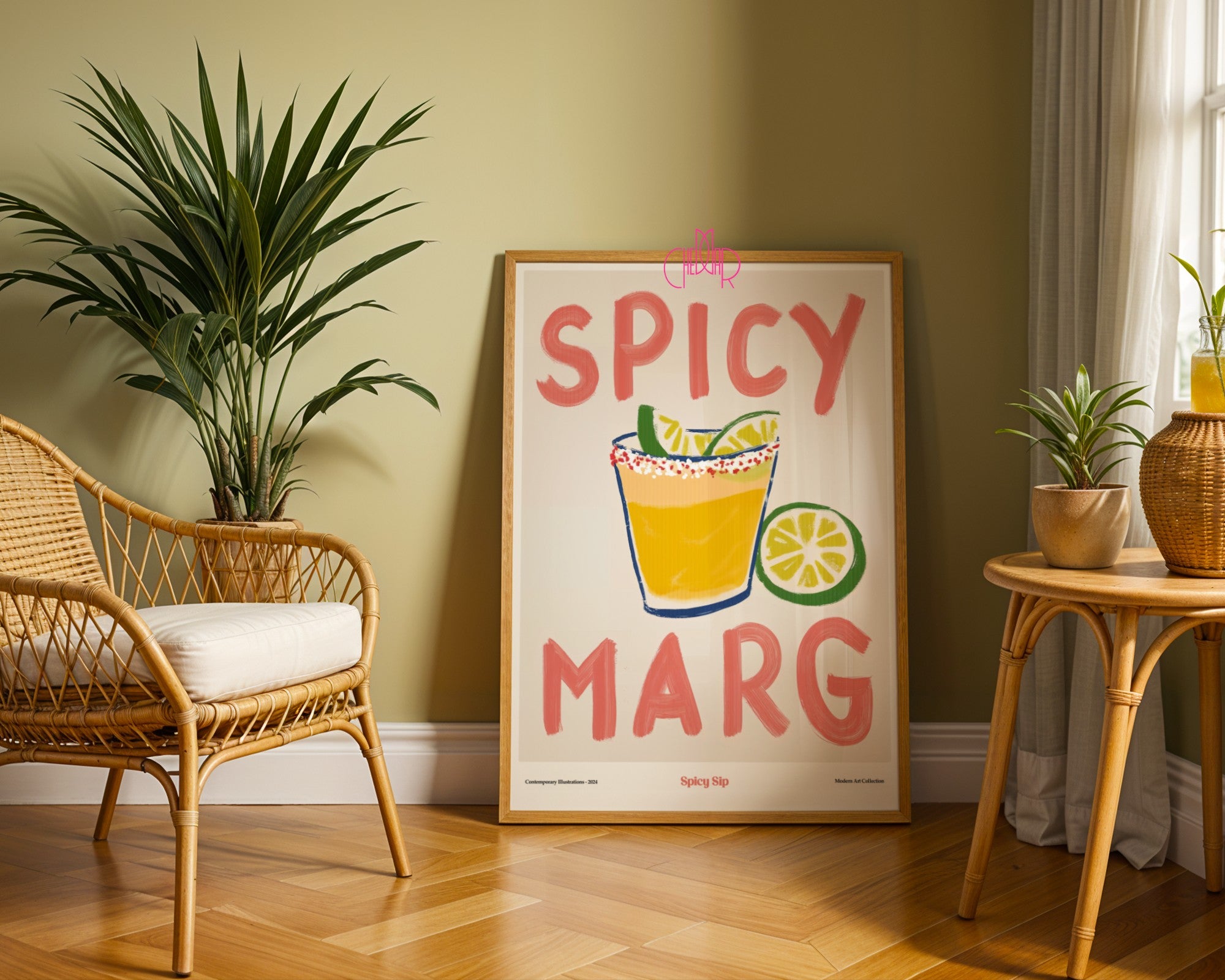 Plakat Spicy Marg, Spicy Sip, modernizm, sztuka współczesna