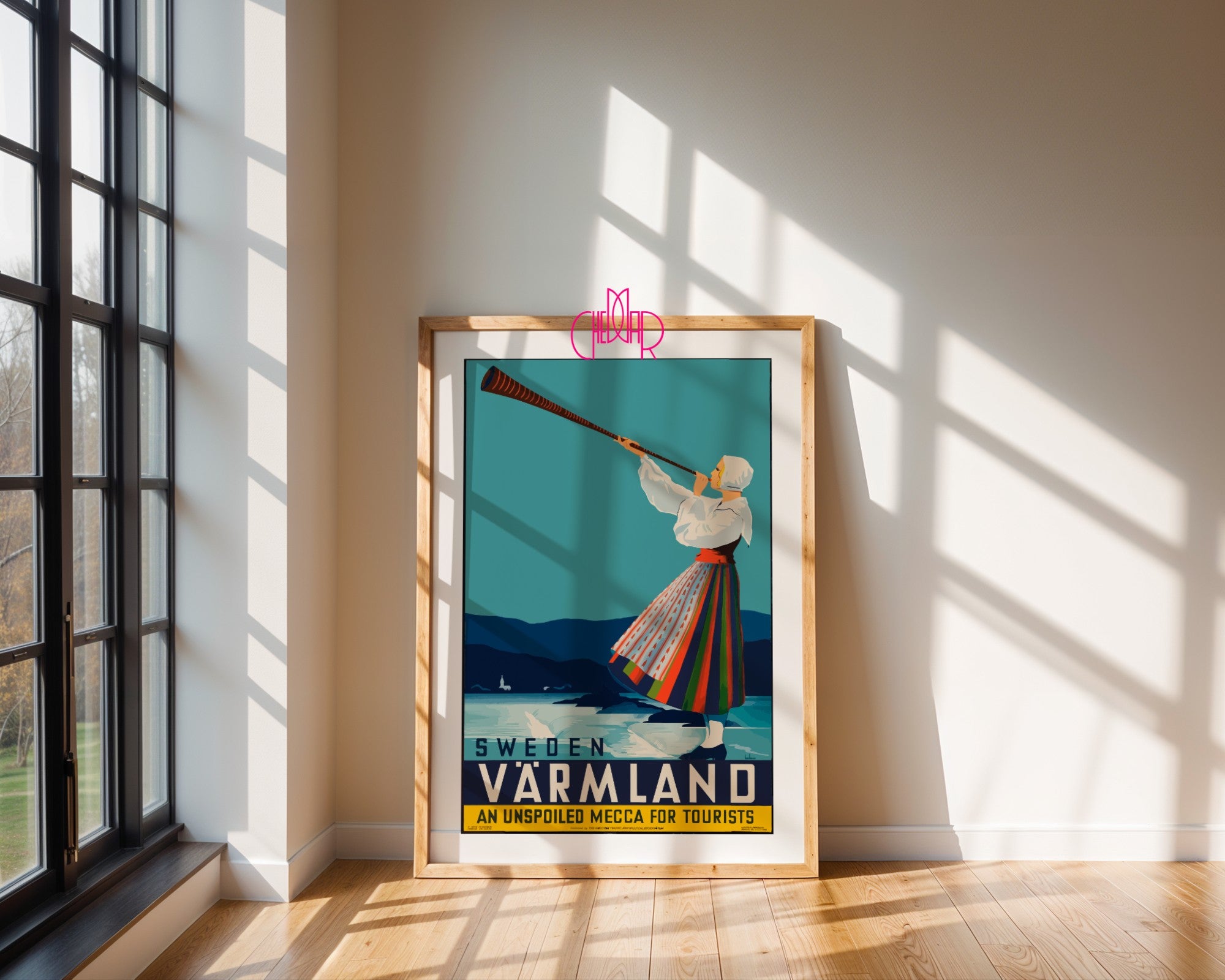 Plakat „Sweden – Värmland” – Szwecja, Vintage/Retro