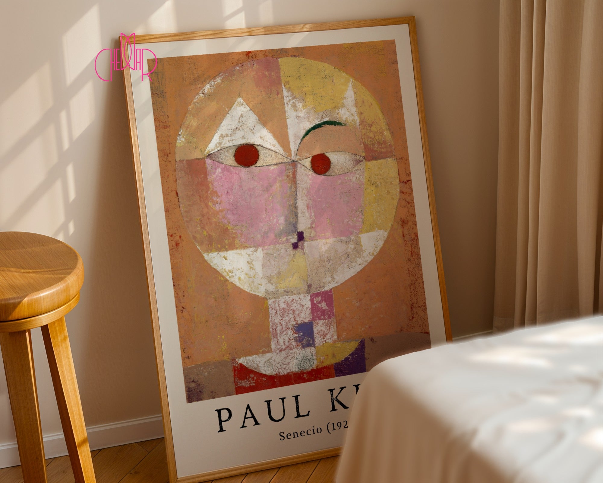 Plakat Paul Klee Senecio 1922, abstrakcja, kubizm, sztuka