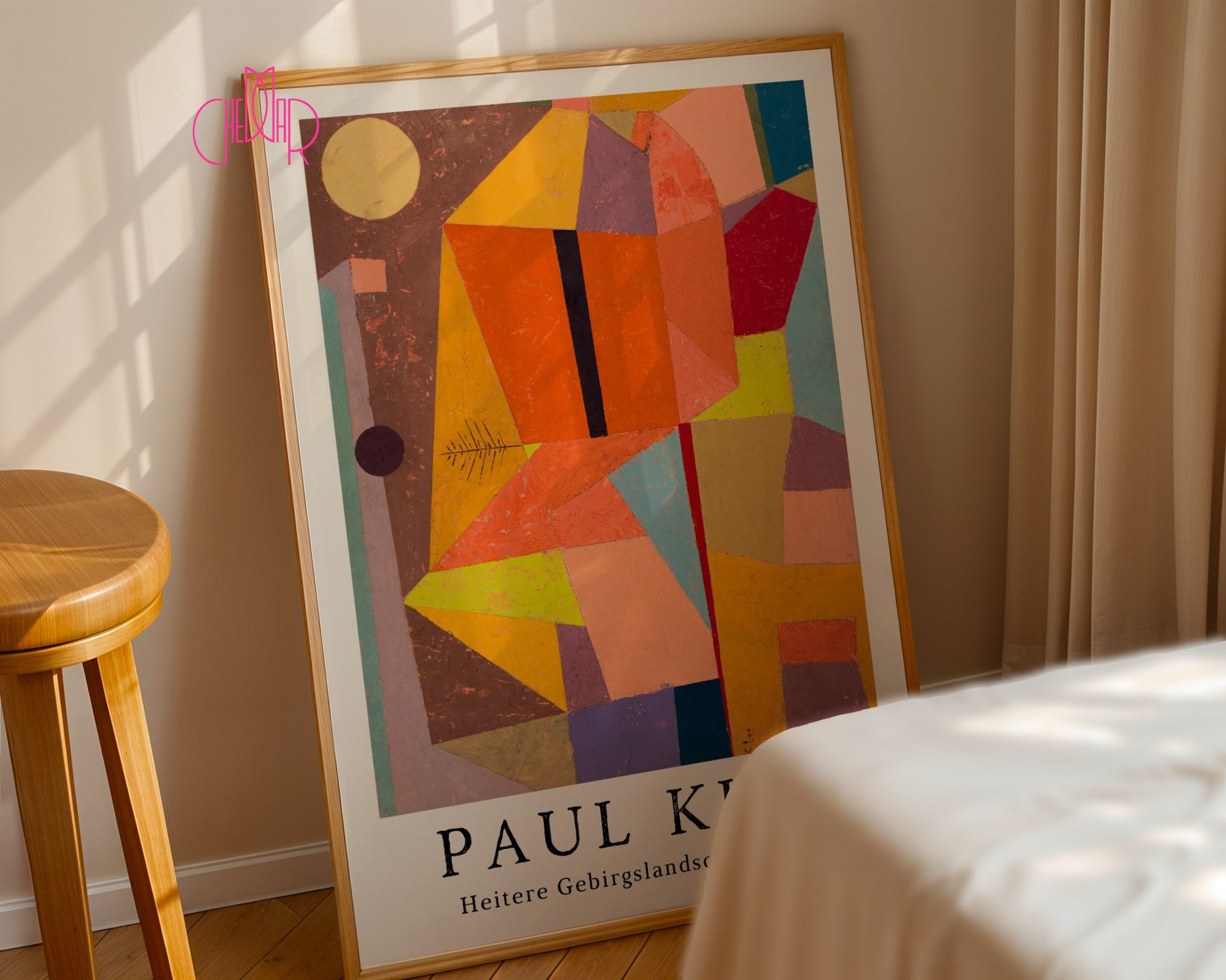Plakat Paul Klee Heitere Gebirgslandschaft 1929, kubizm, abstrakcja