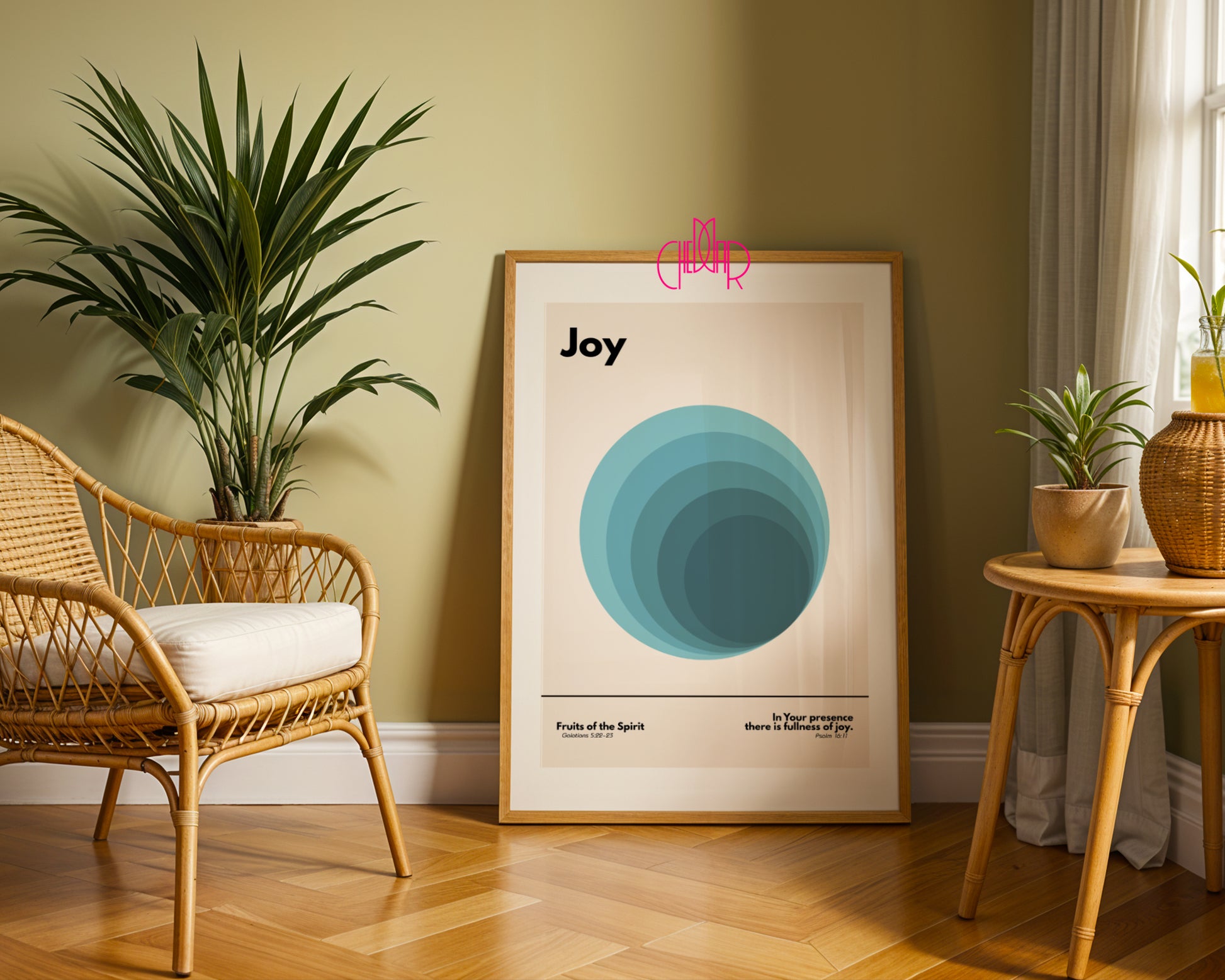 Plakat w stylu Bauhaus, Dar Ducha Świętego-radość