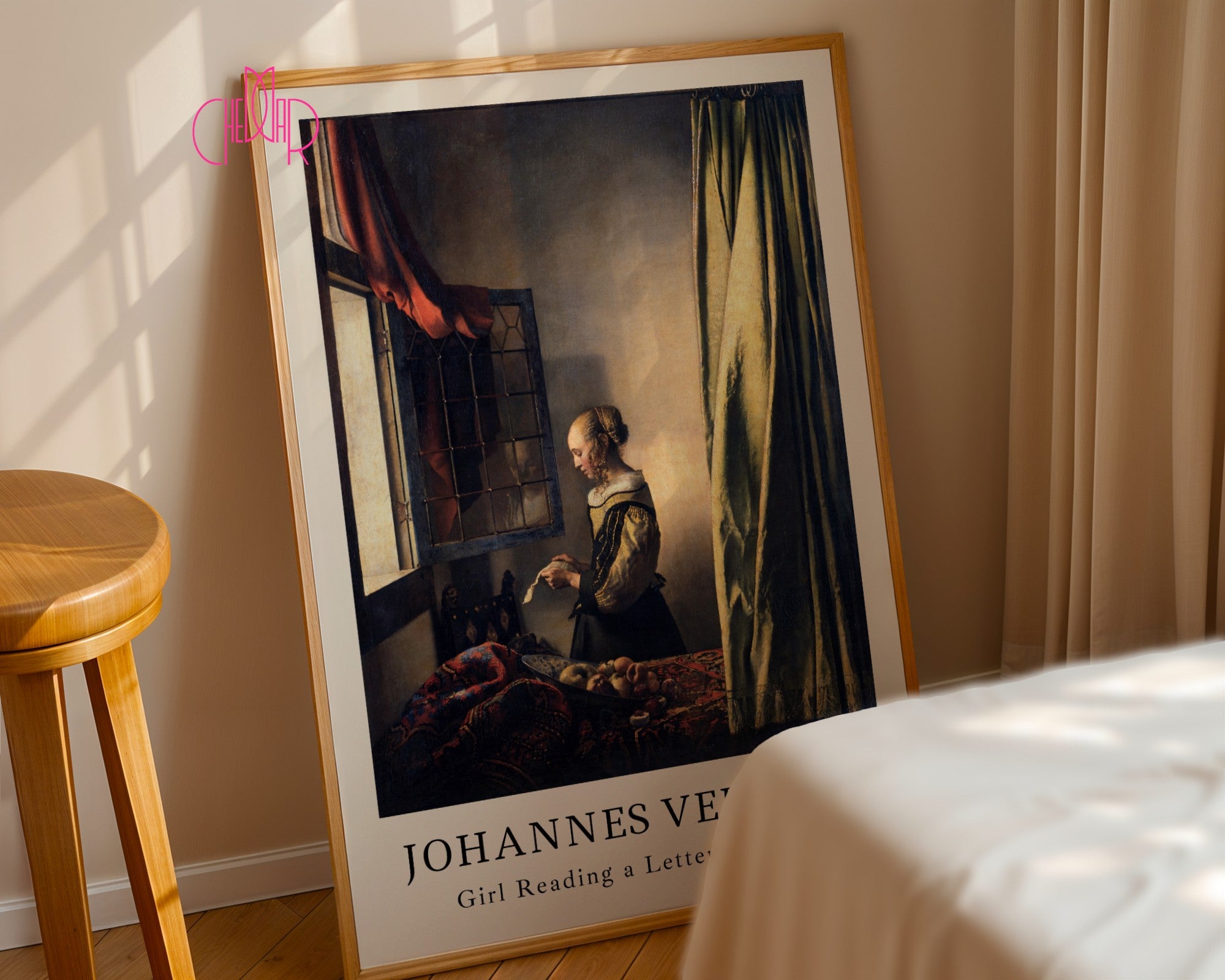 Plakat Johannes Vermeer Dziewczyna czytająca list, Vintage