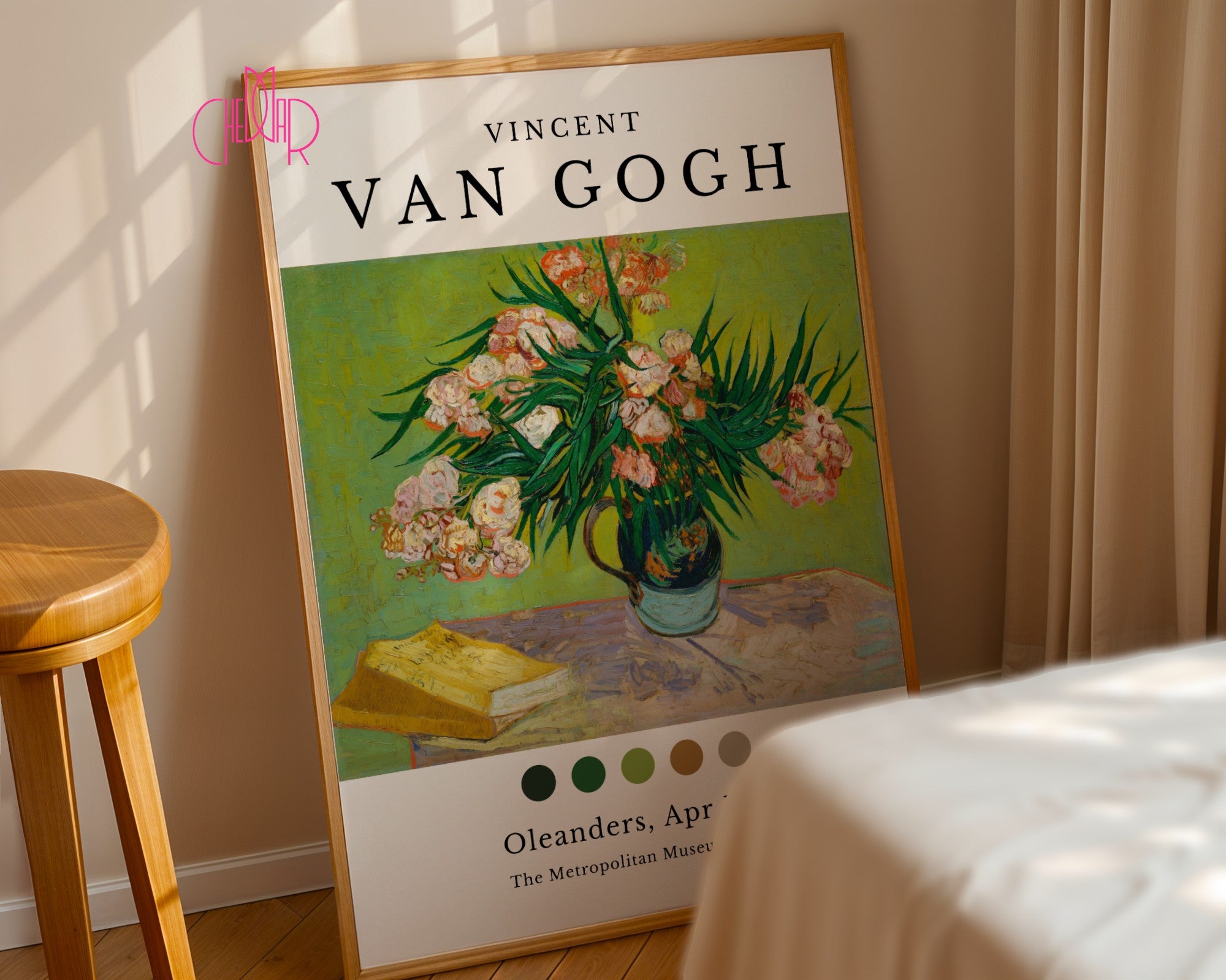 Plakat Vincent Van Gogh Oleanders, kwiecień 1888, muzeum sztuki