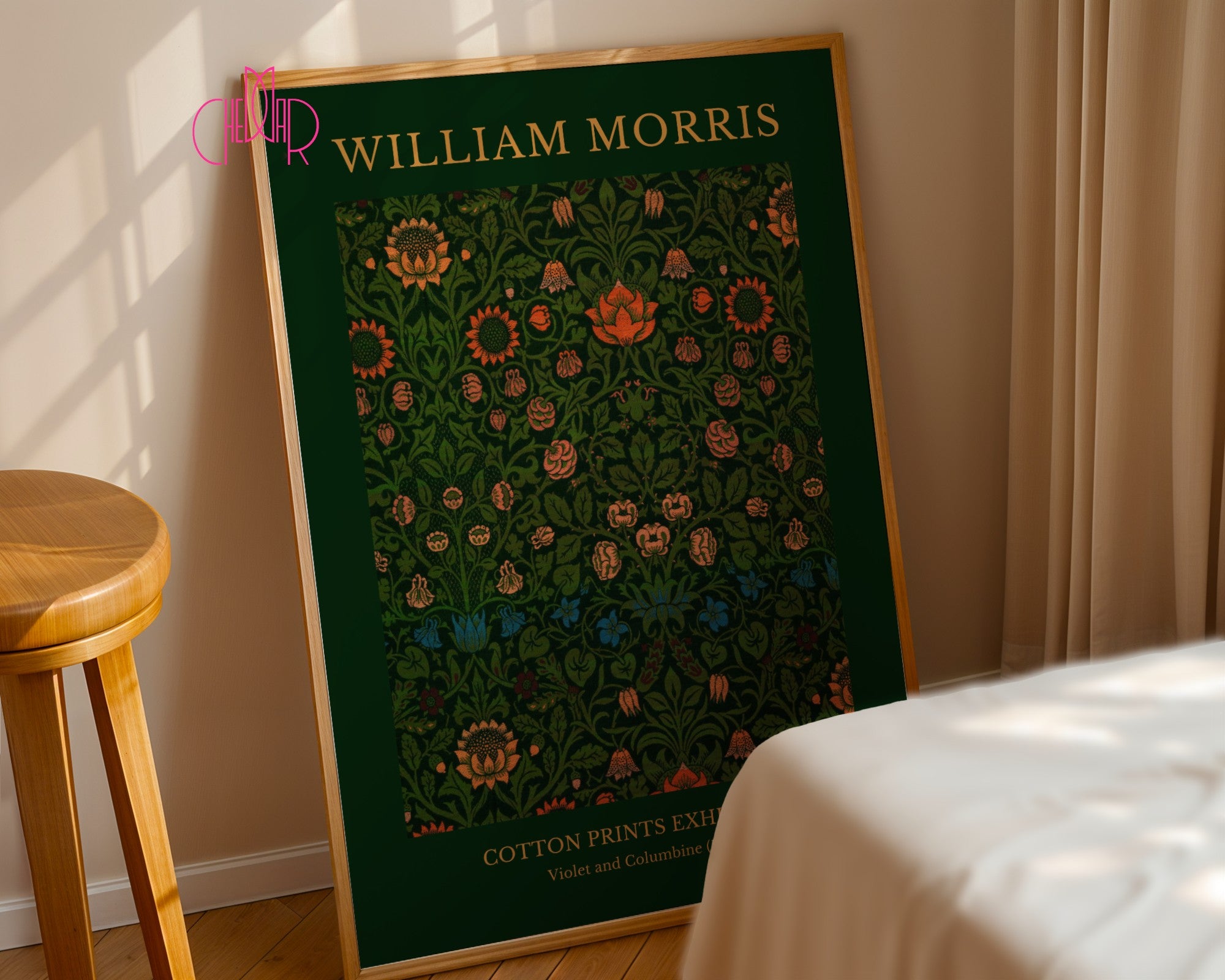 Plakat William Morris – Cotton Prints Exhibition, Violet and Columbine 1883