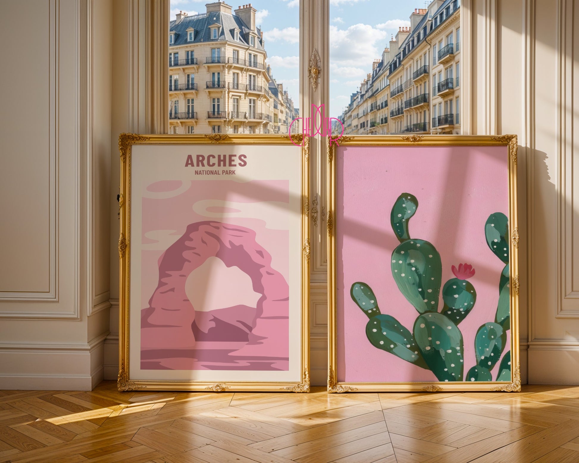 Plakat Park Narodowy i Kaktus, pustynia i natura, sztuka współczesna