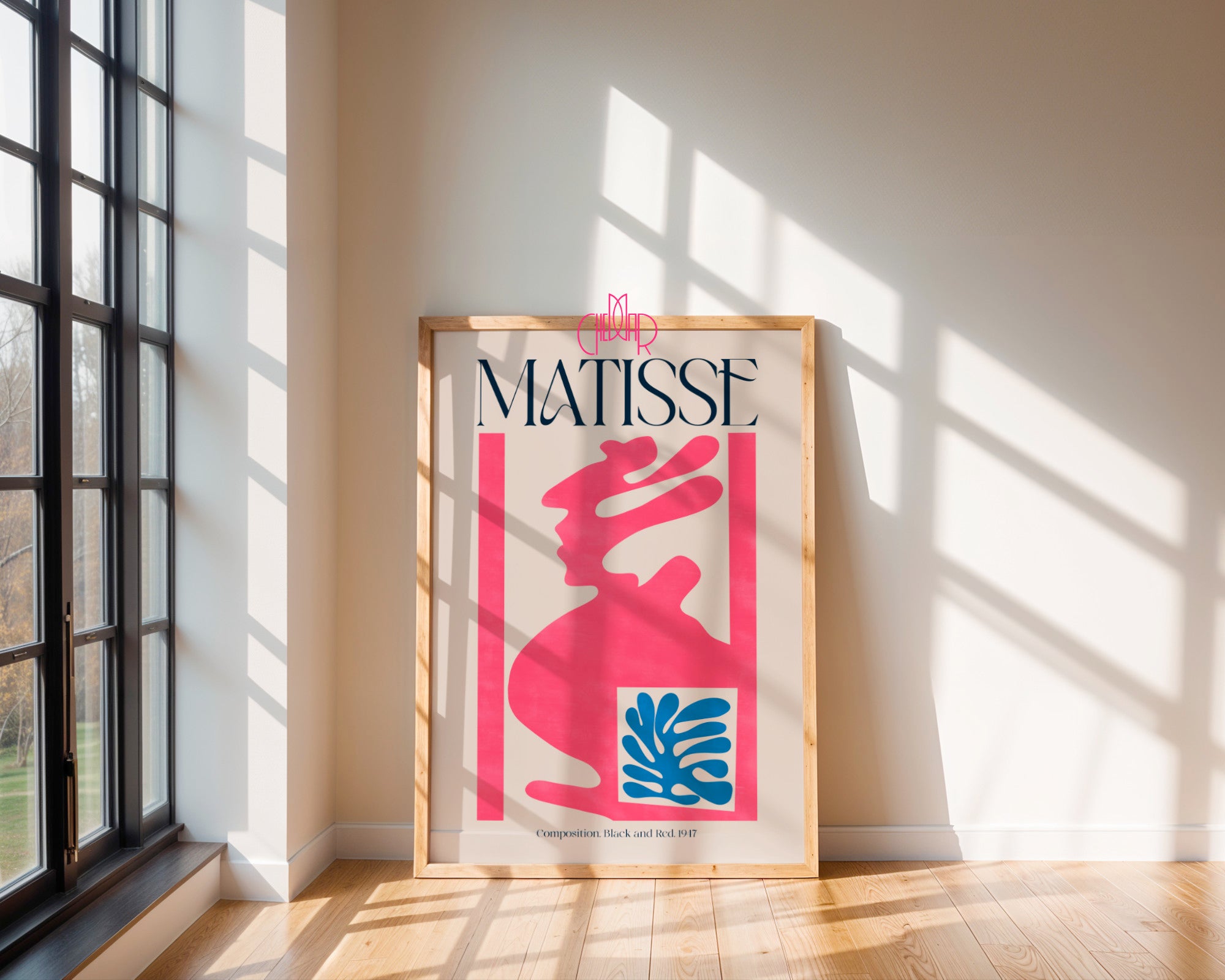 Matisse – Composition (Róż i Błękit) | Plakat Galeryjny Cut-Out