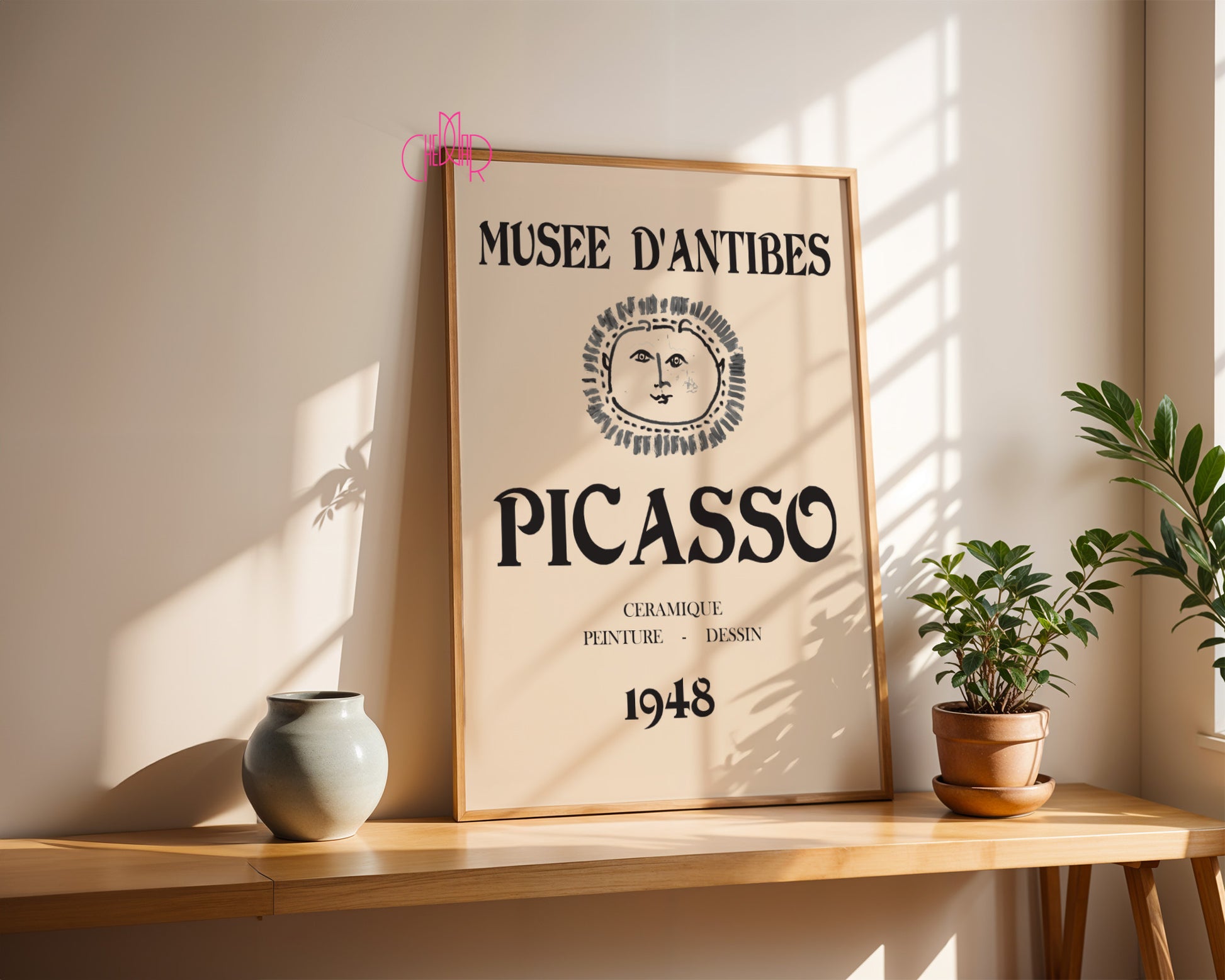 Pablo Picasso – Musée d'Antibes 1948 Ceramic Sun Exhibition Poster