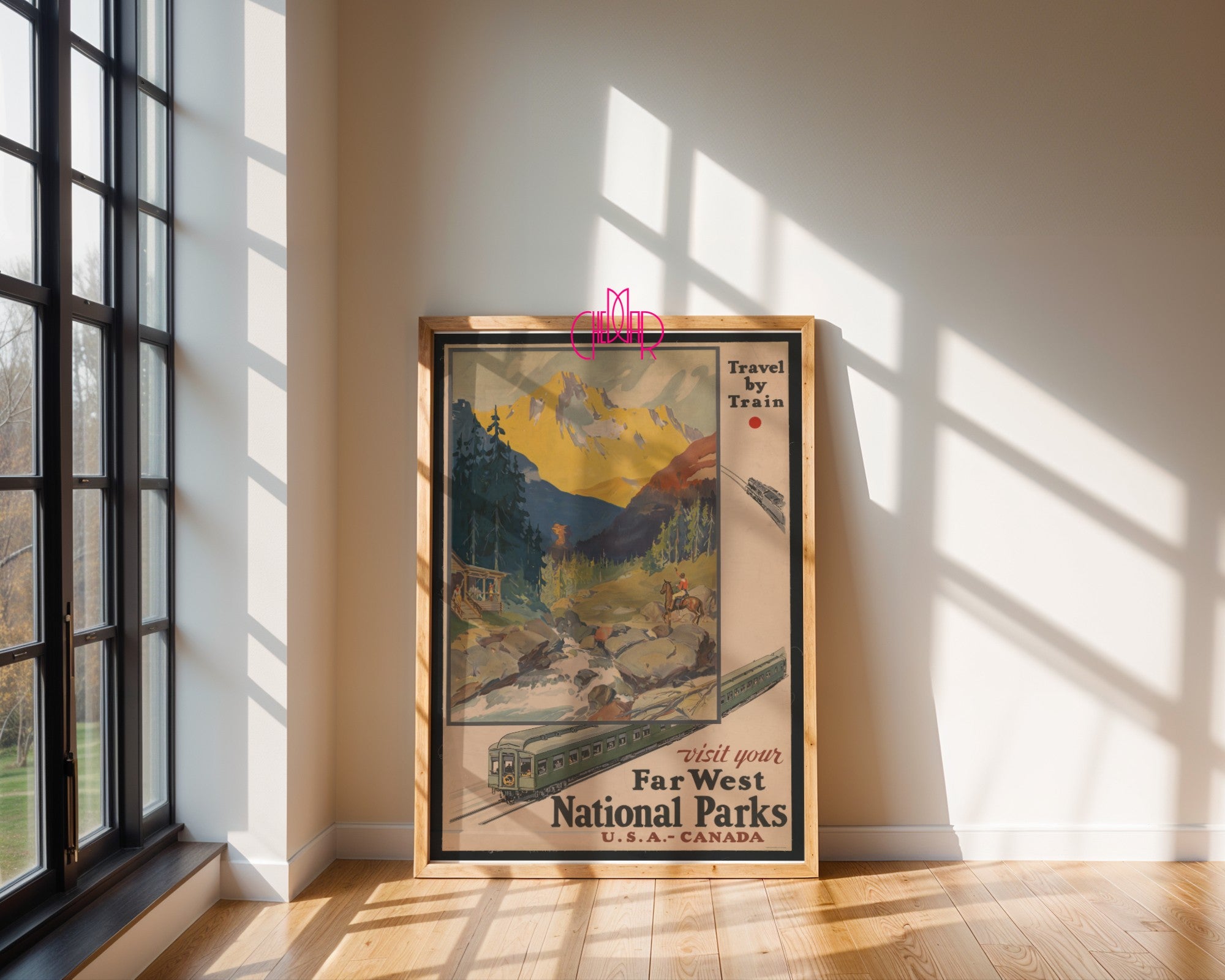 Plakat „Far West National Parks” – USA i Kanada, Vintage