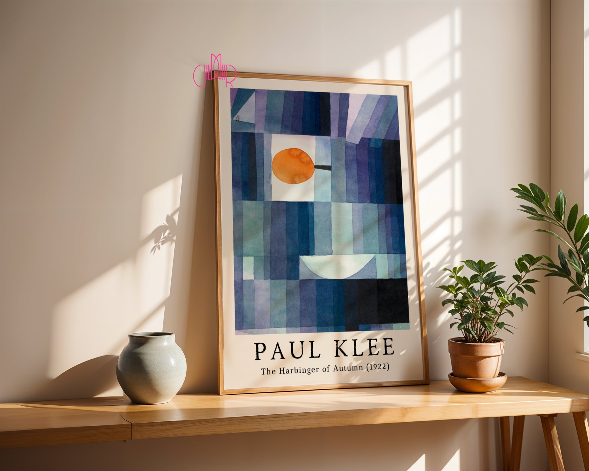 Plakat Paul Klee The Harbinger of Autumn 1922, kubizm, abstrakcja