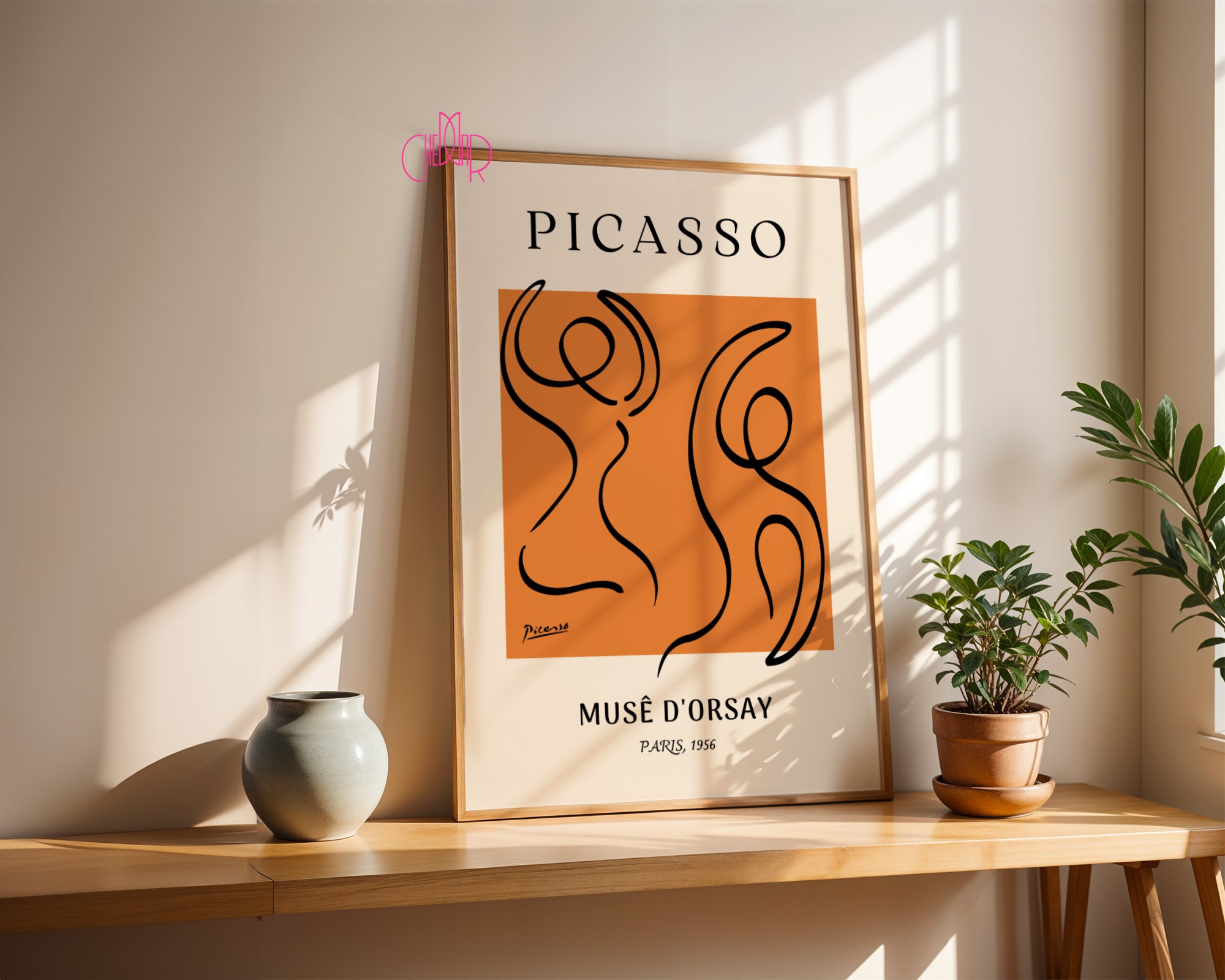 Pablo Picasso – Musée d’Orsay Abstract Figure & Orange Contrast