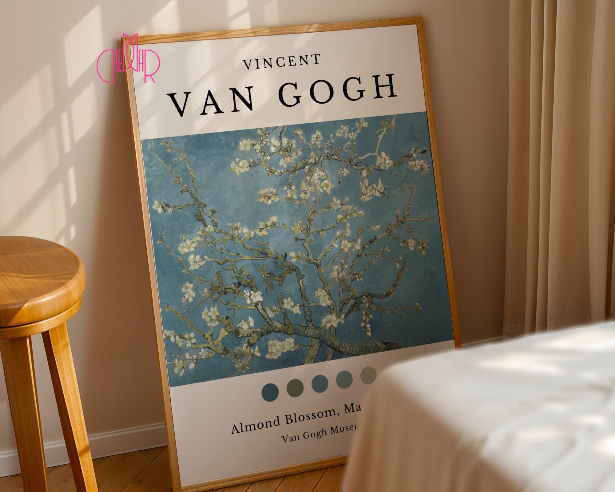 Plakat Vincent Van Gogh Kwitnące Migdały, Muzeum Van Gogha