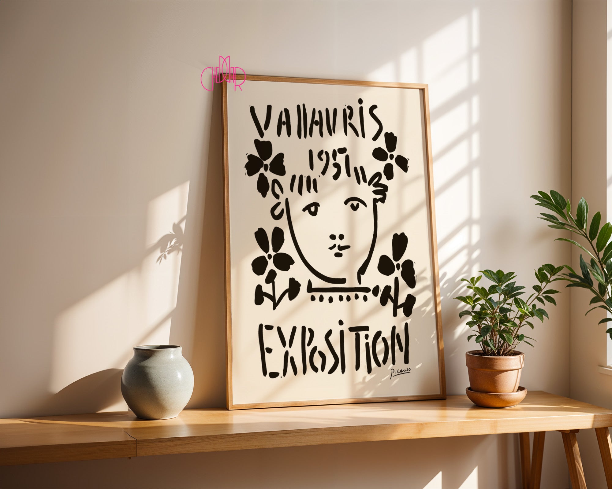 Pablo Picasso – Vallauris Exposition 1951 Floral Sketch