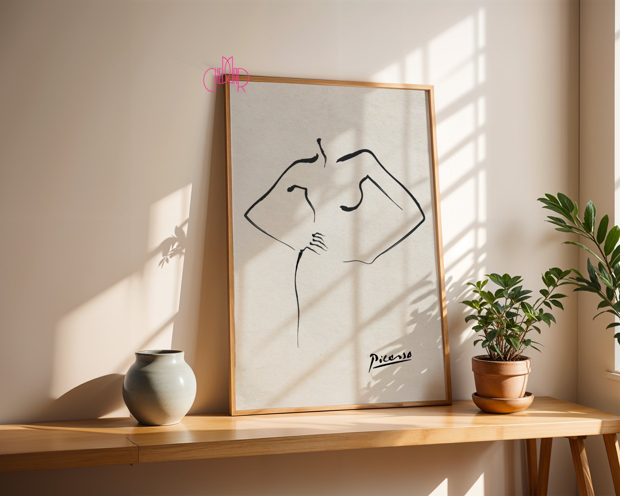 Pablo Picasso – Minimalist Female Form Line Art Sketch