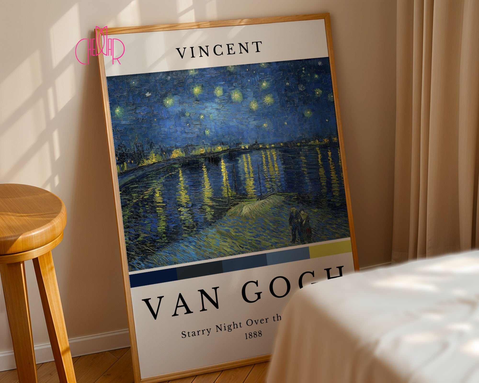 Plakat Vincent Van Gogh Starry Night over the Rhone 1888, Sztuka,