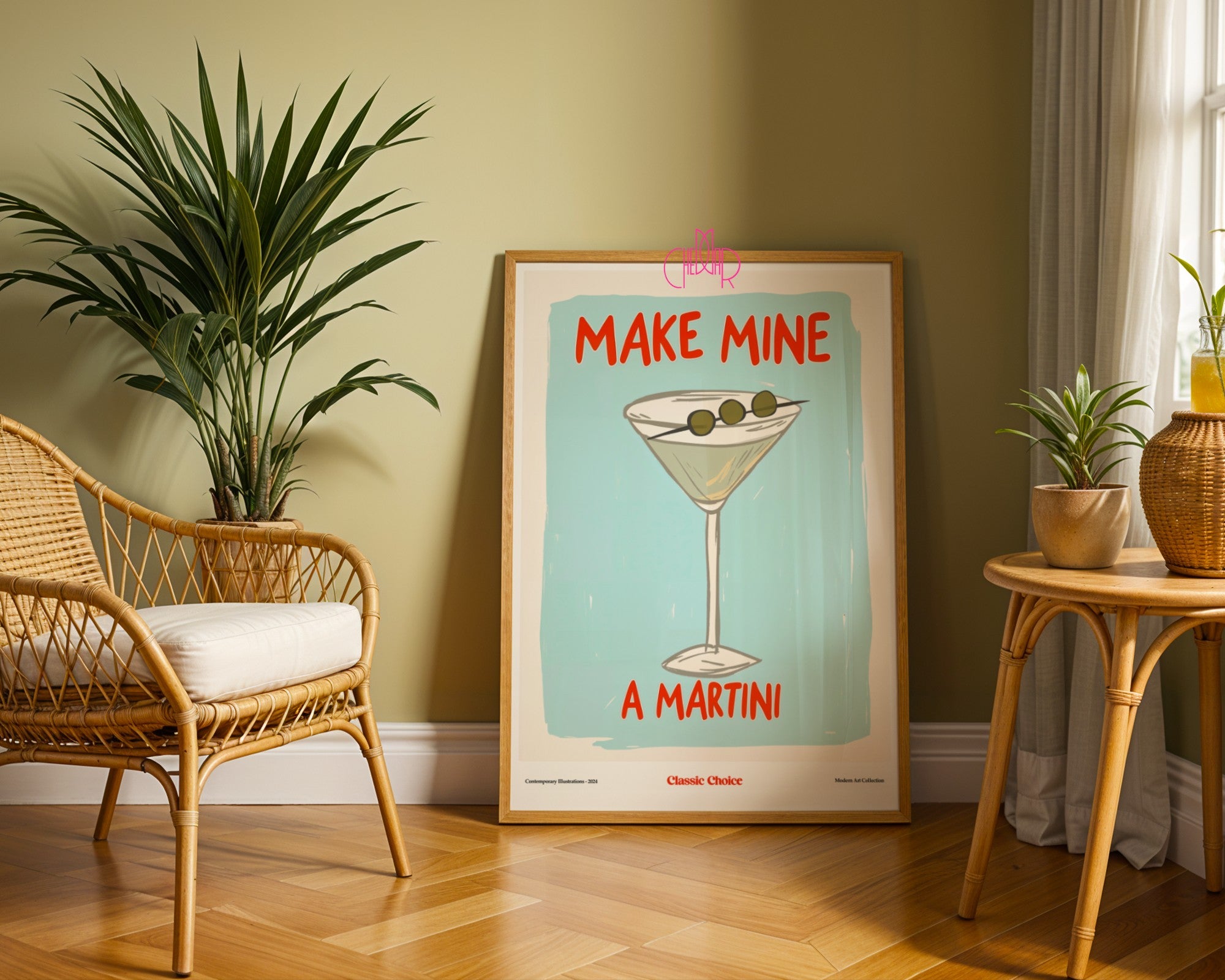 Plakat Make Mine A Martini, Klasyczny wybór, modernizm, współczesność