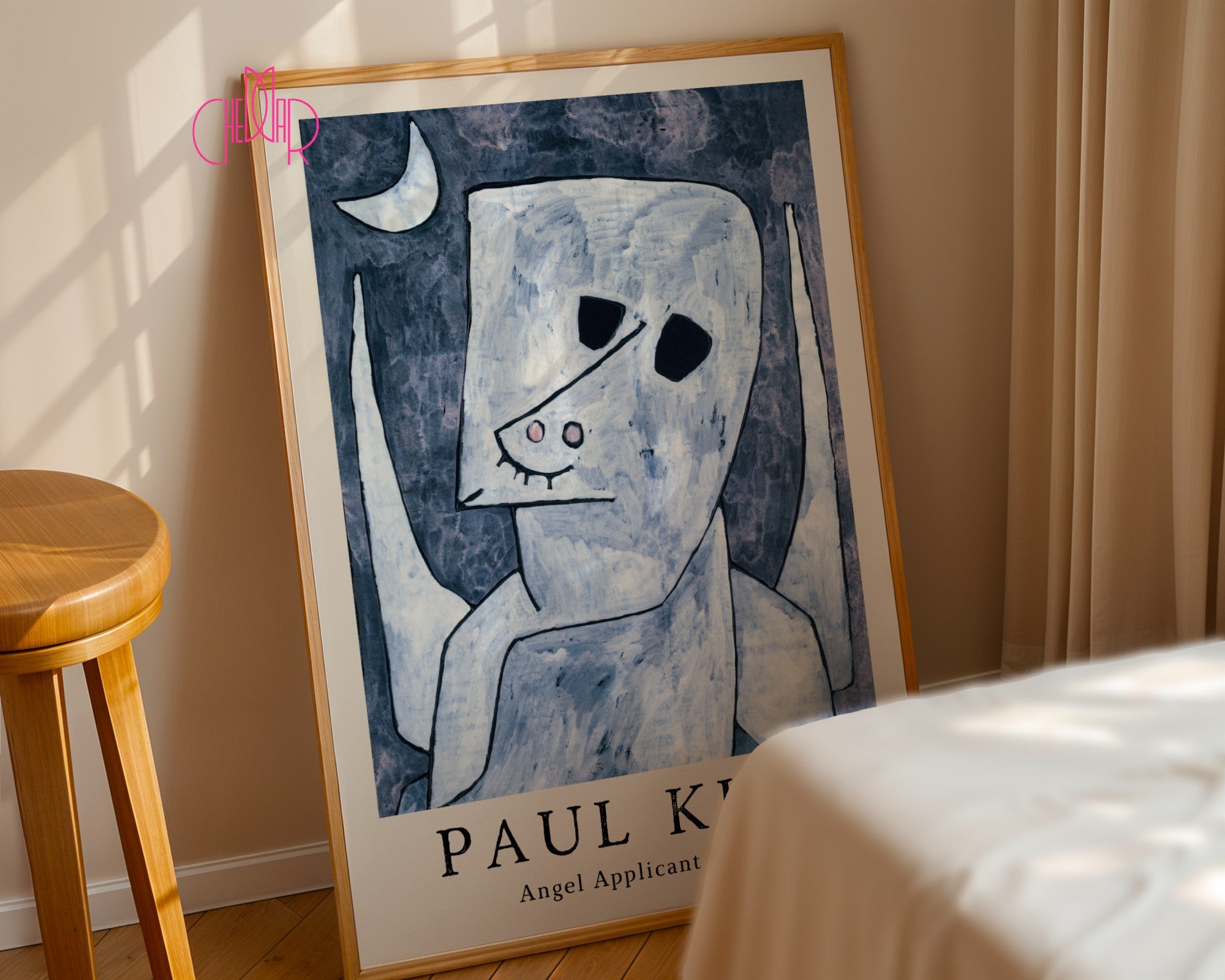 Plakat Paul Klee Angel Applicant 1939, kubizm, abstrakcja, sztuka,