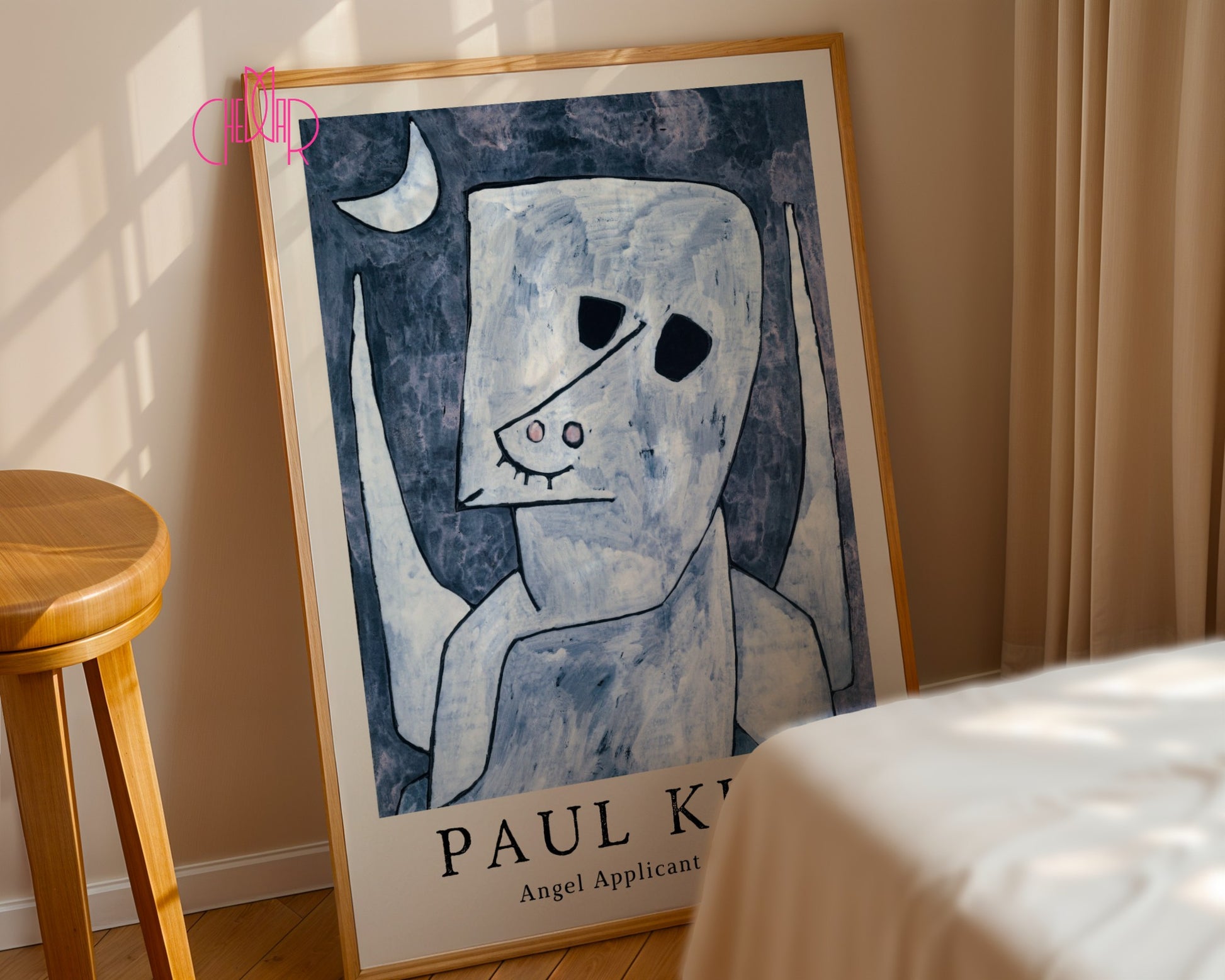 Plakat Paul Klee Angel Applicant 1939, kubizm, abstrakcja, sztuka,