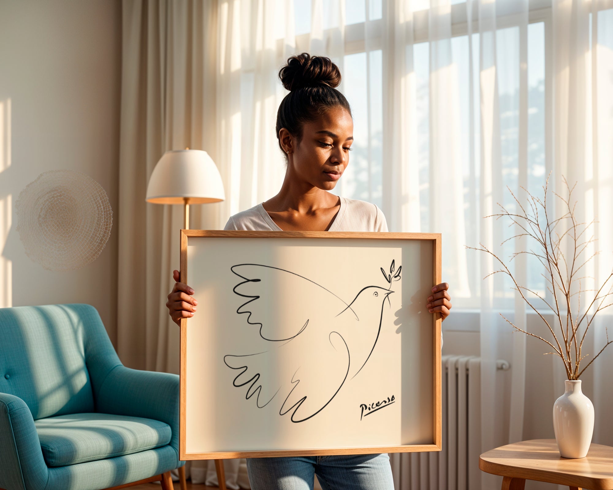 Pablo Picasso – Dove of Peace Minimalist Line Art Poster
