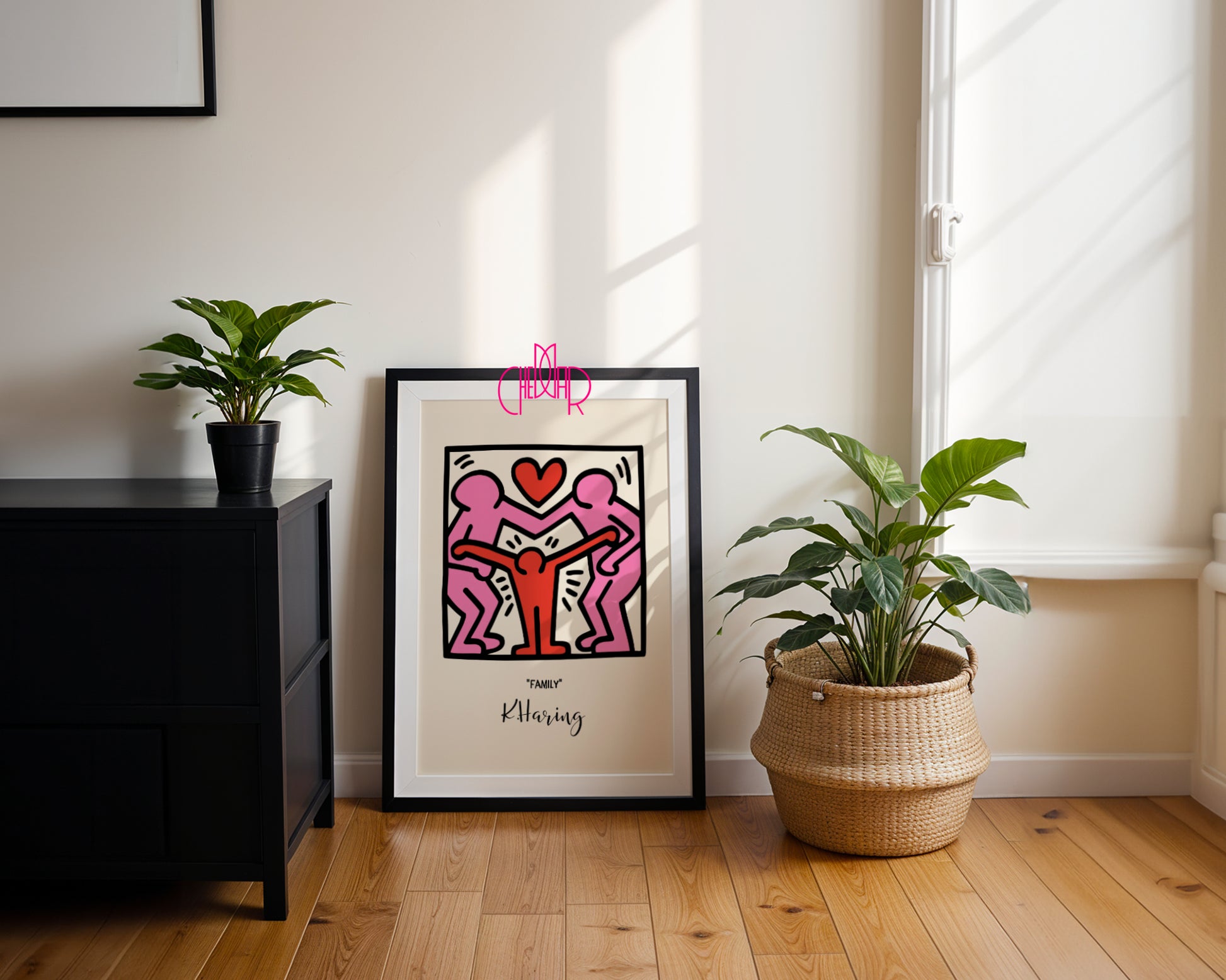 Plakat Keith Haring Family, rodzina, street art, pop art