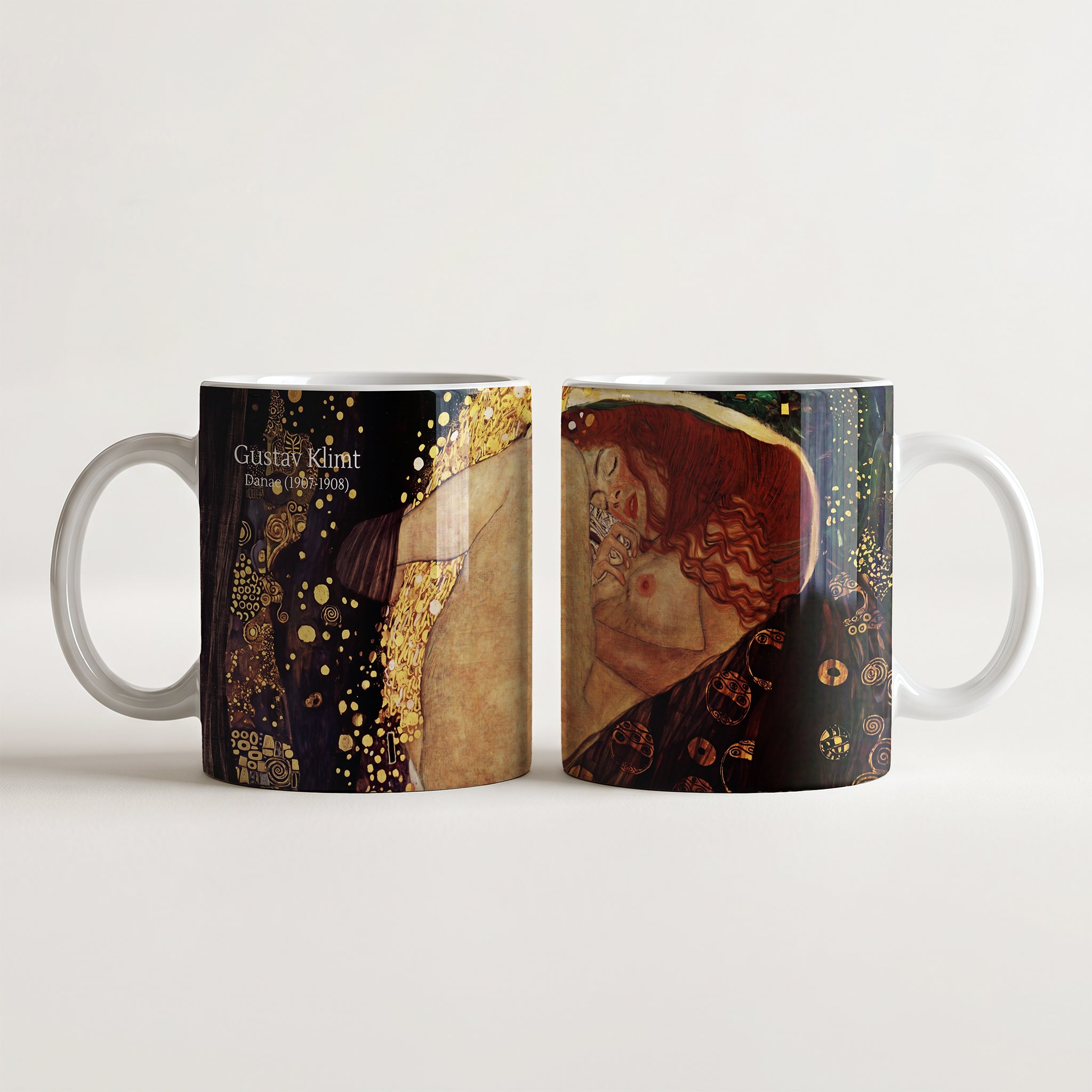 Gustav Klimt Danae - Kubek Ceramiczny Artystyczny | CheddarArt