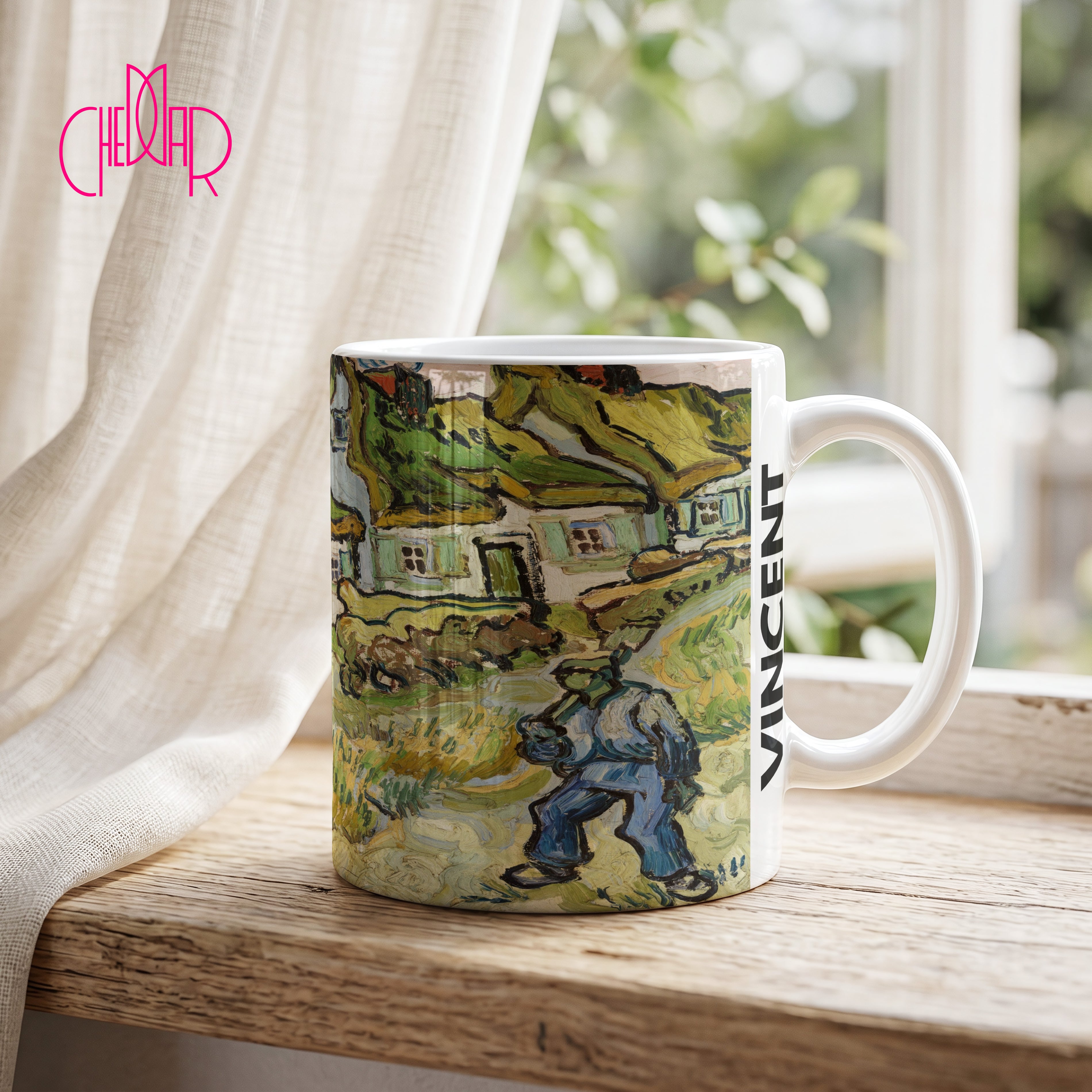 Vincent van Gogh Cottages - Kubek Ceramiczny | CheddarArt