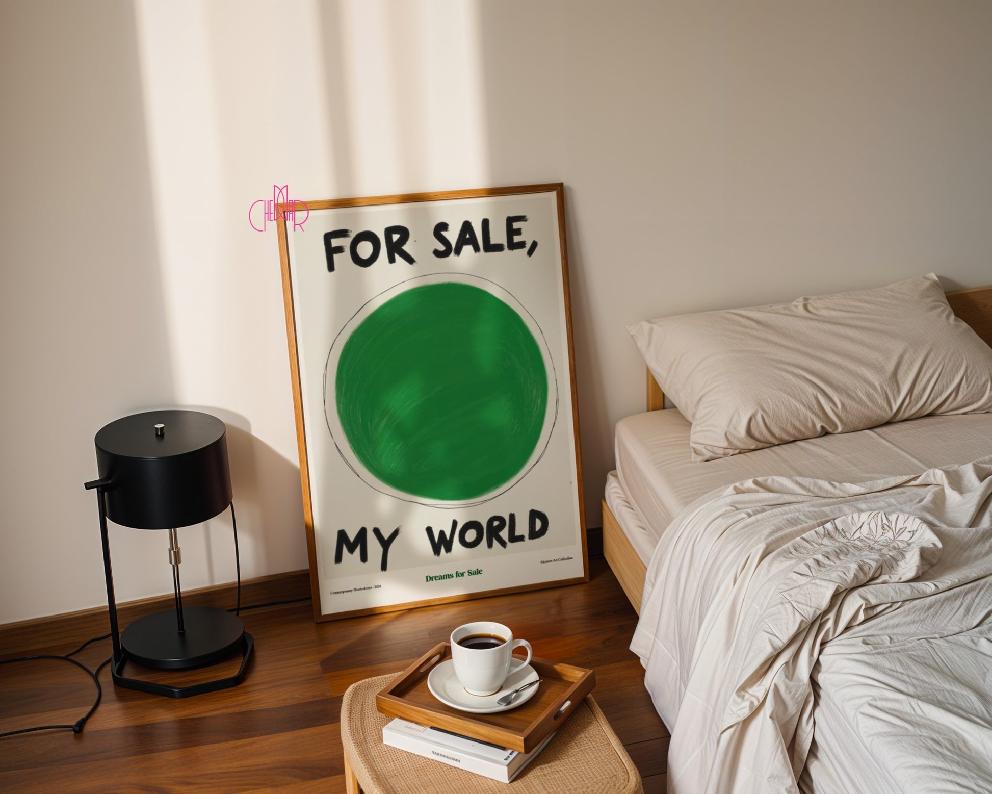 Plakat humorystyczny „Mój Świat na sprzedaż” – współczesny, modernizm