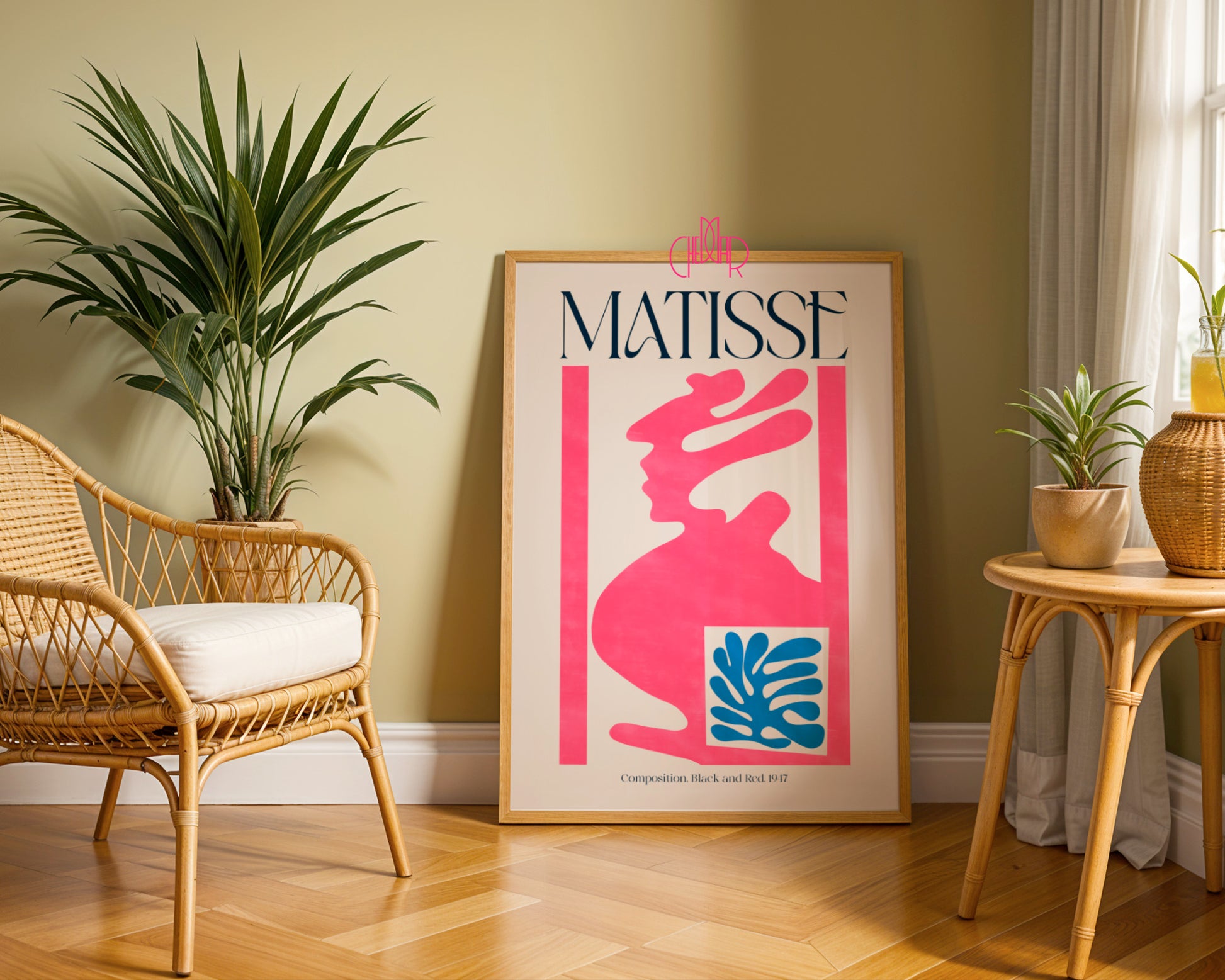 Matisse – Composition (Róż i Błękit) | Plakat Galeryjny Cut-Out