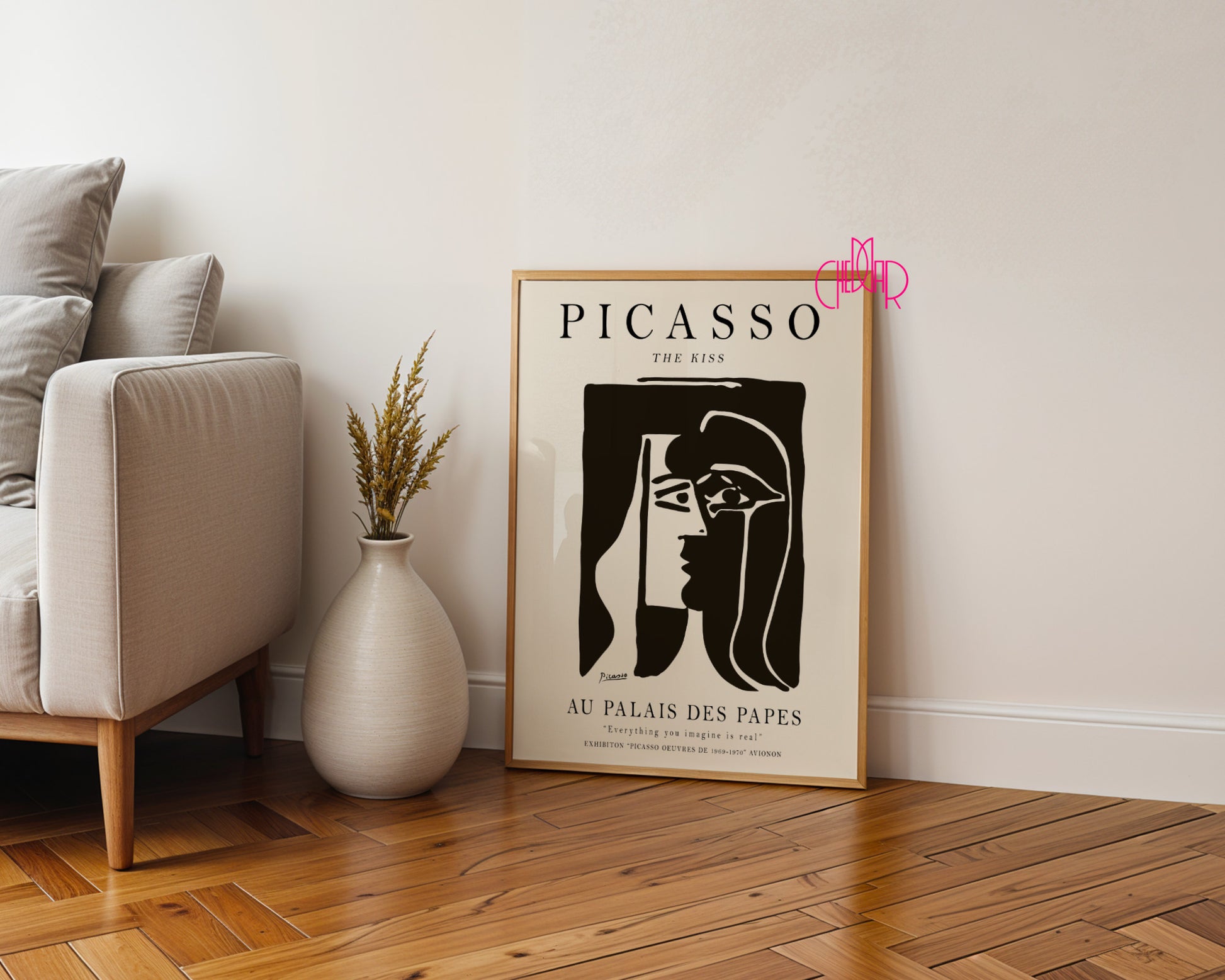 Pablo Picasso – The Kiss Abstract Exhibition Poster