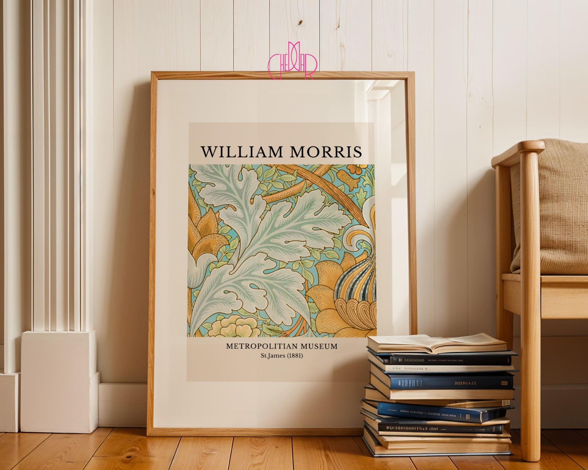 Plakat William Morris Metropolitian Museum, St.James 1881, kwiaty