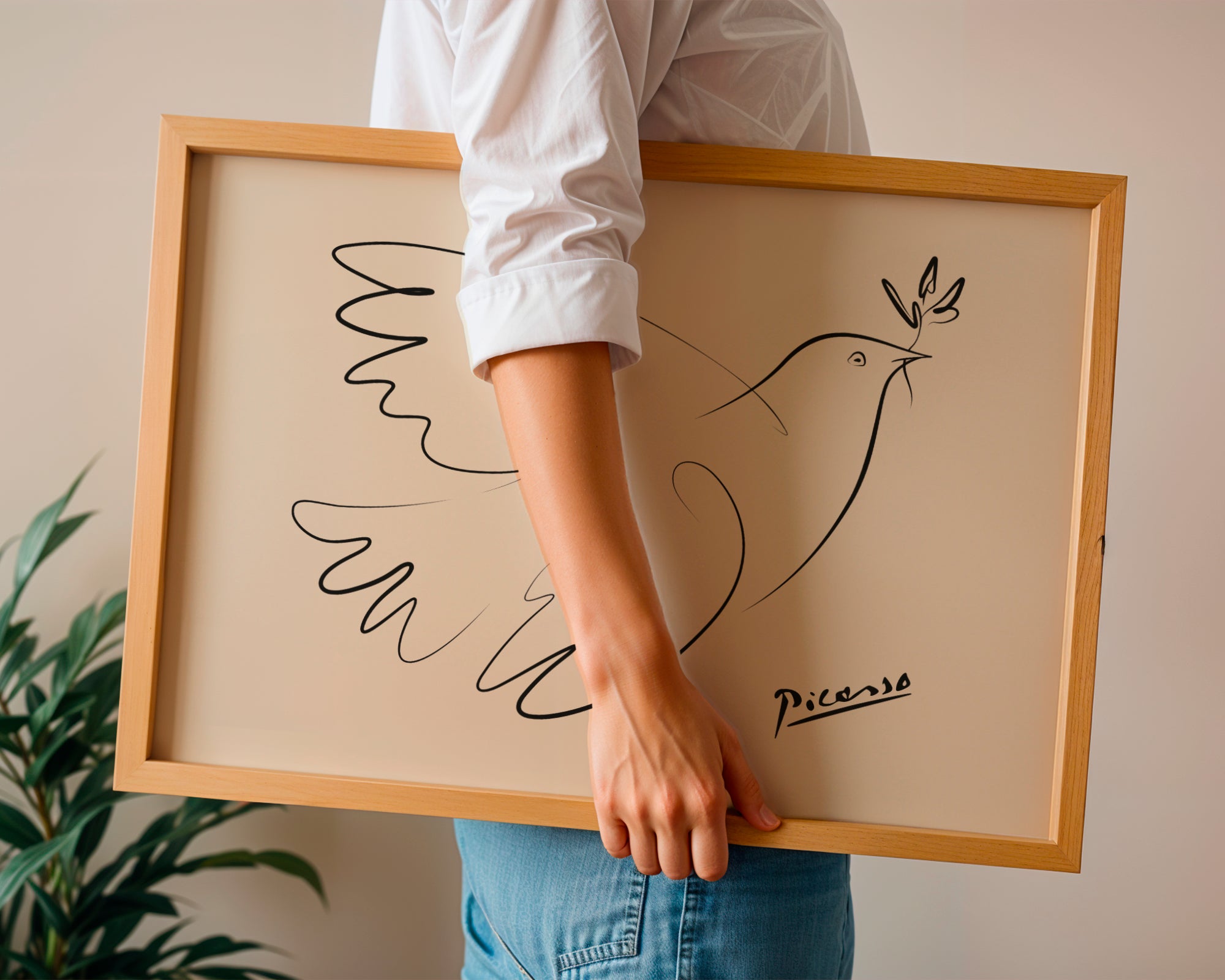 Pablo Picasso – Dove of Peace Minimalist Line Art Poster