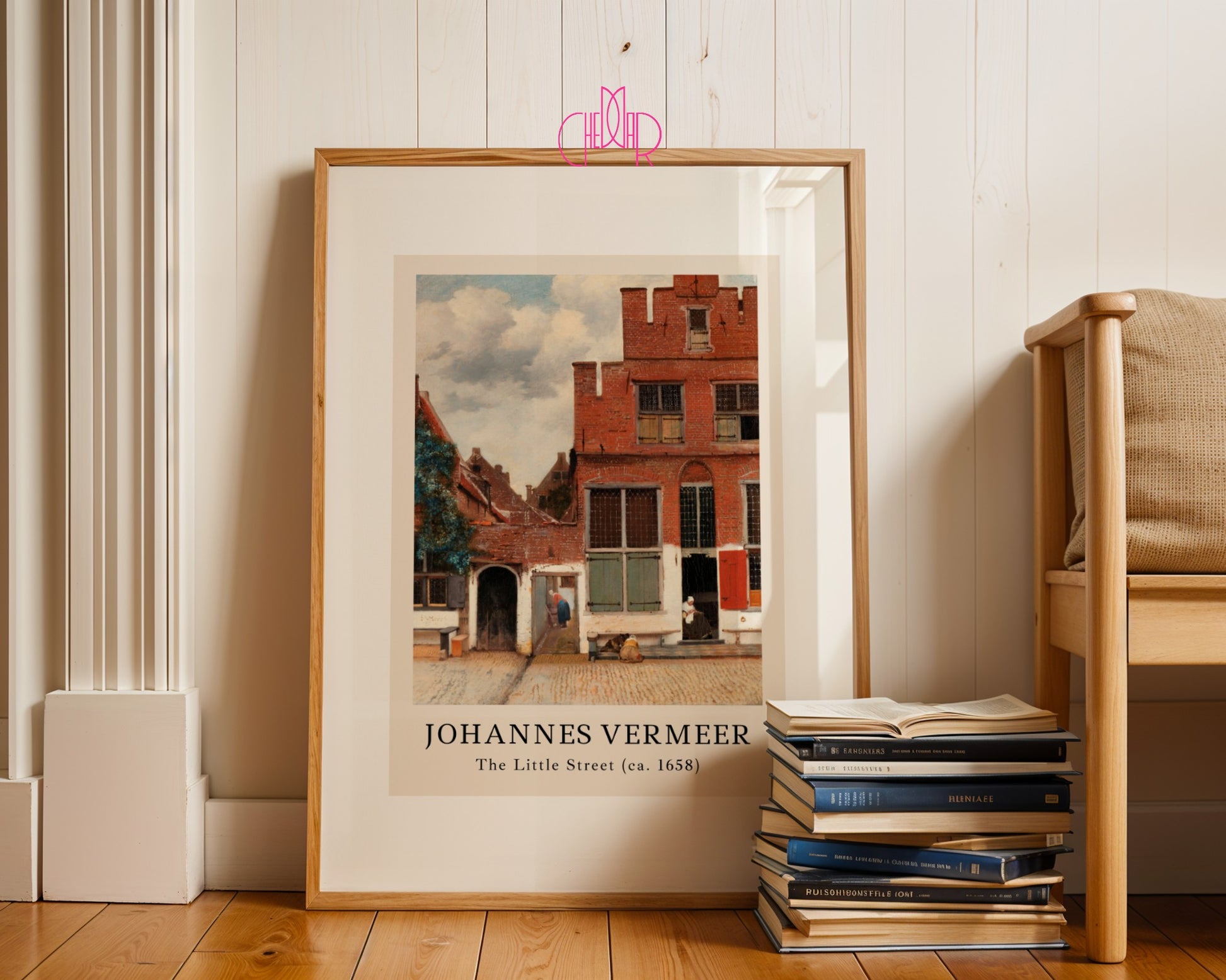 Plakat Johannes Vermeer Mała ulica, zabytkowe budowle, Vintage