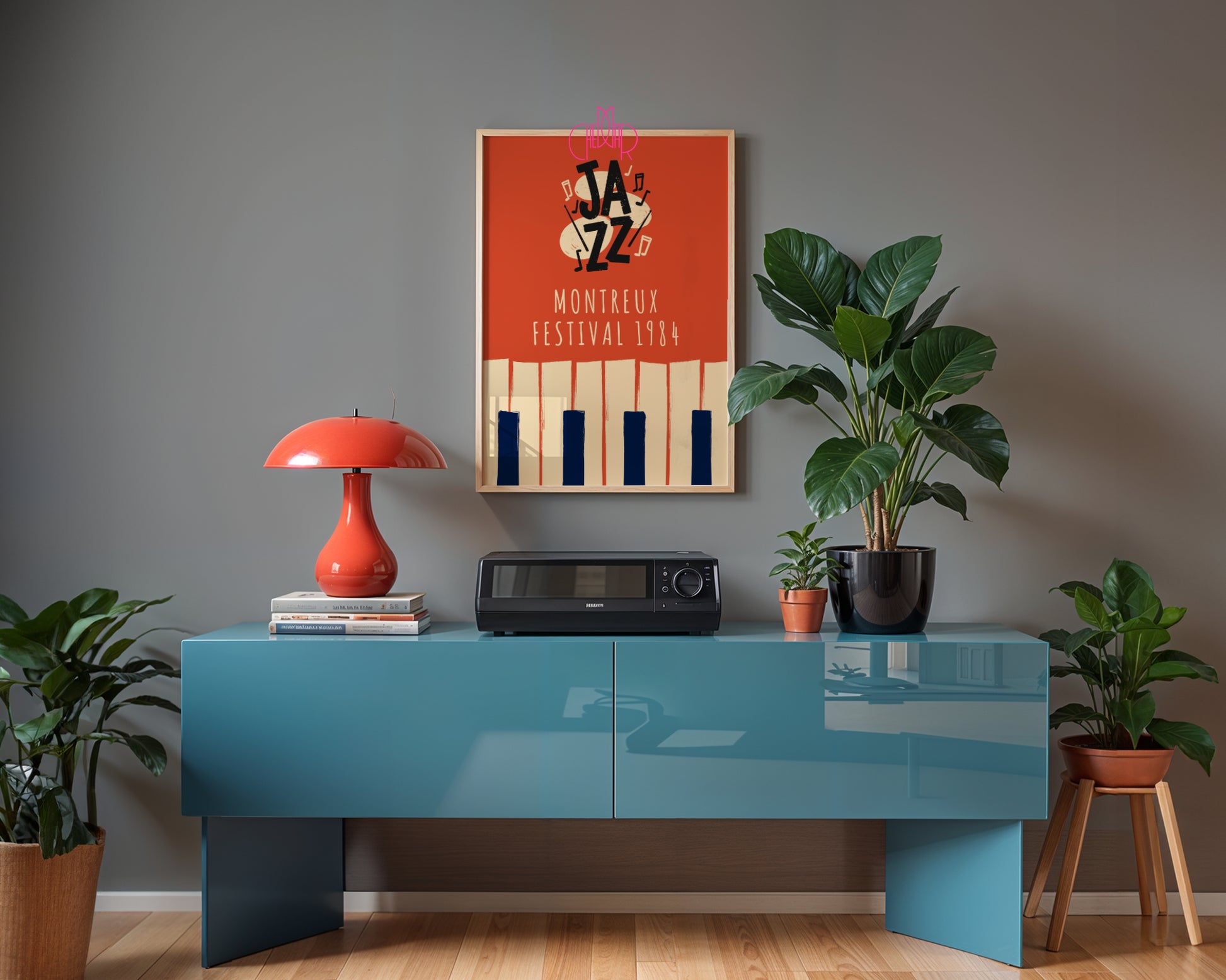 Plakat muzyczny z serii All That Jazz, Montreux 1984