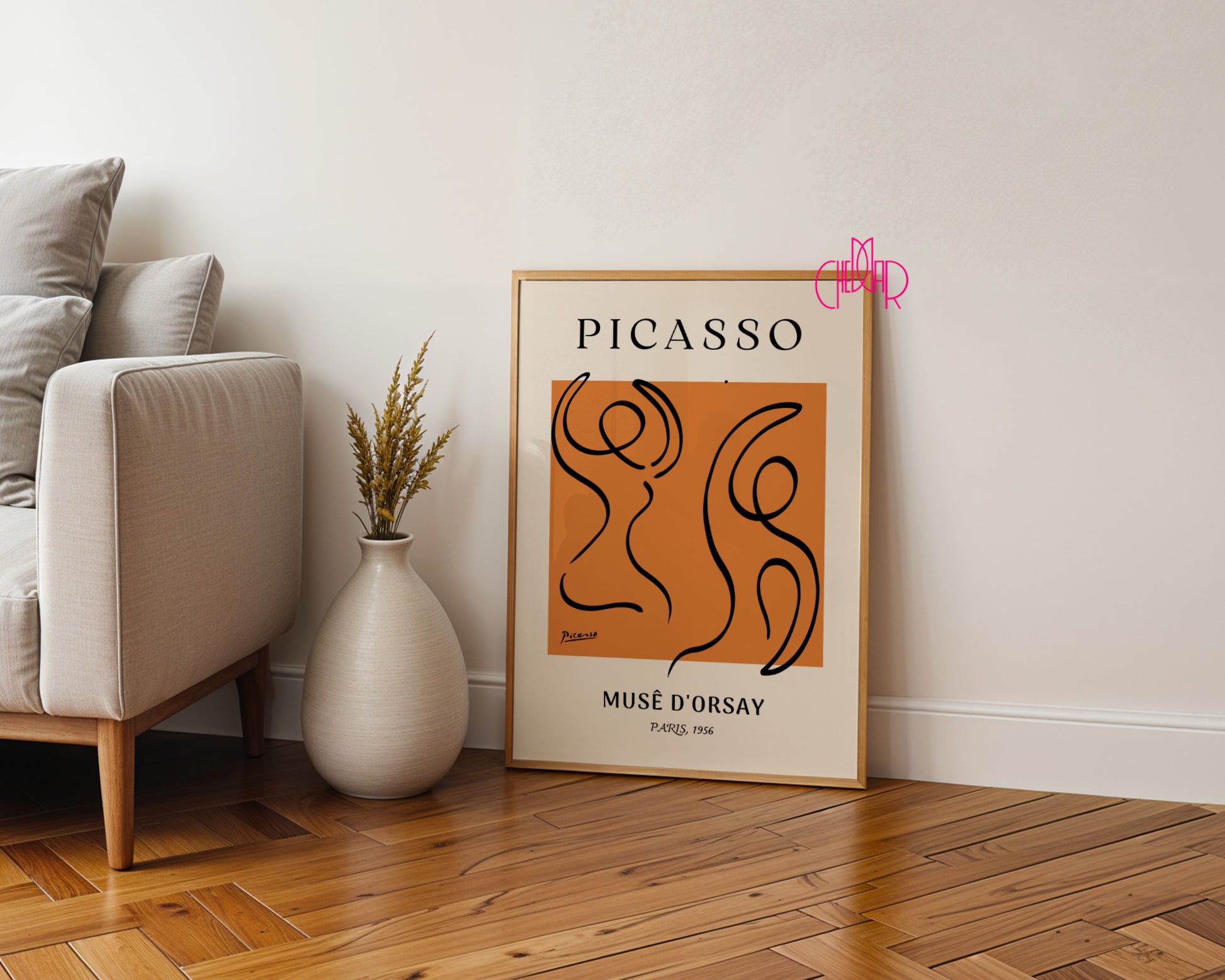 Pablo Picasso – Musée d’Orsay Abstract Figure & Orange Contrast