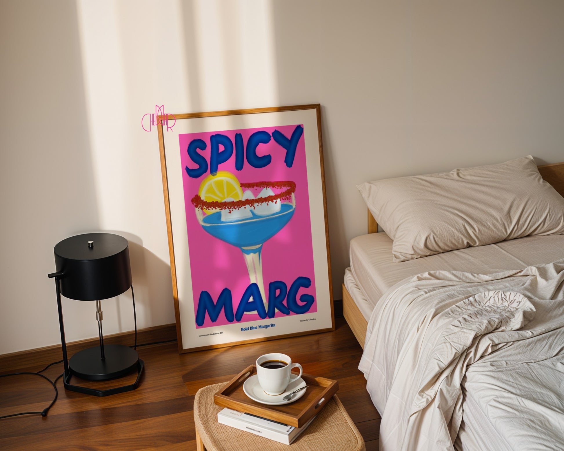 Plakat Spicy Marg,, Bold Blue Margarita, sztuka współczesna