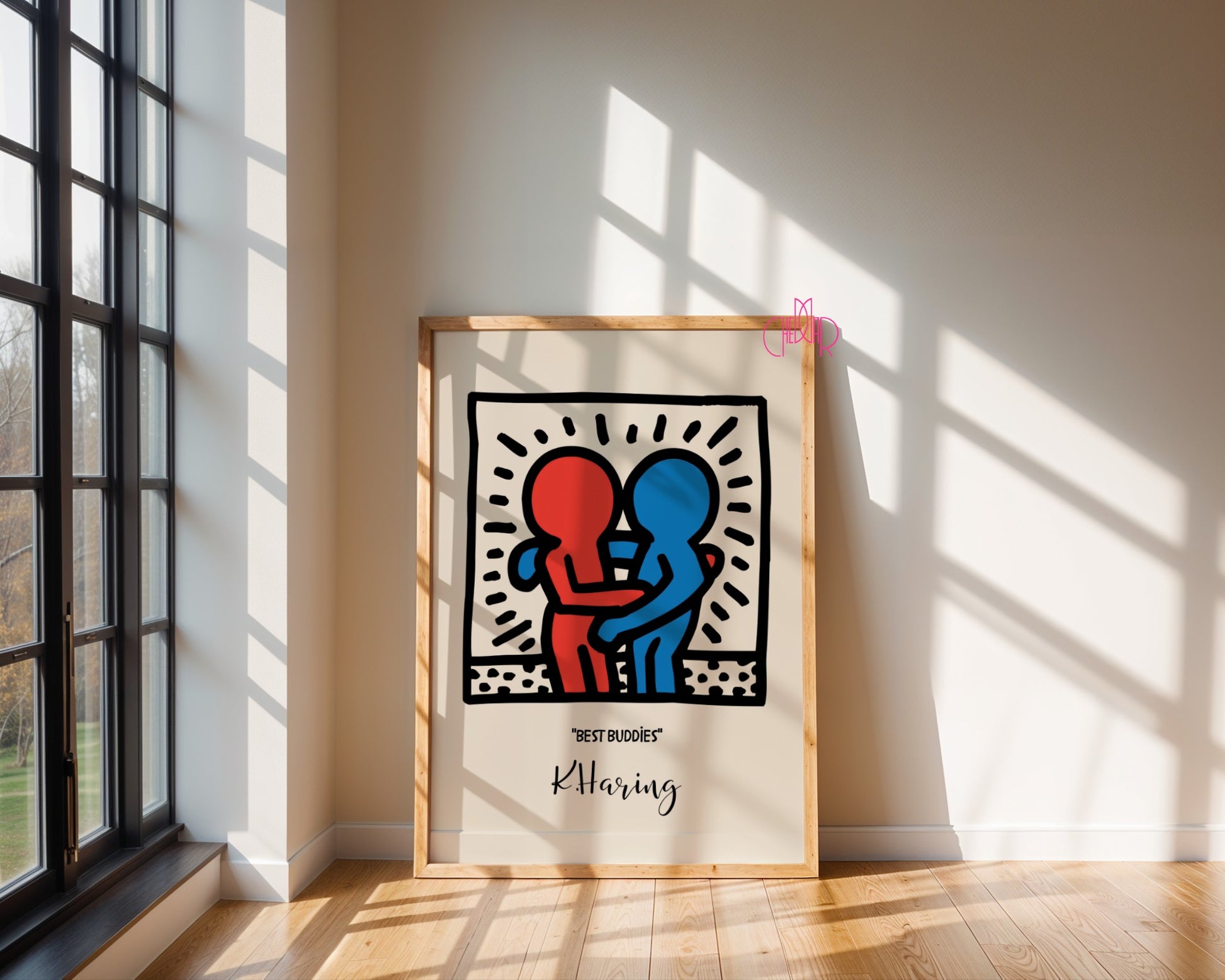 Plakat Keith Haring Best Buddies, street art, pop art, modernizm
