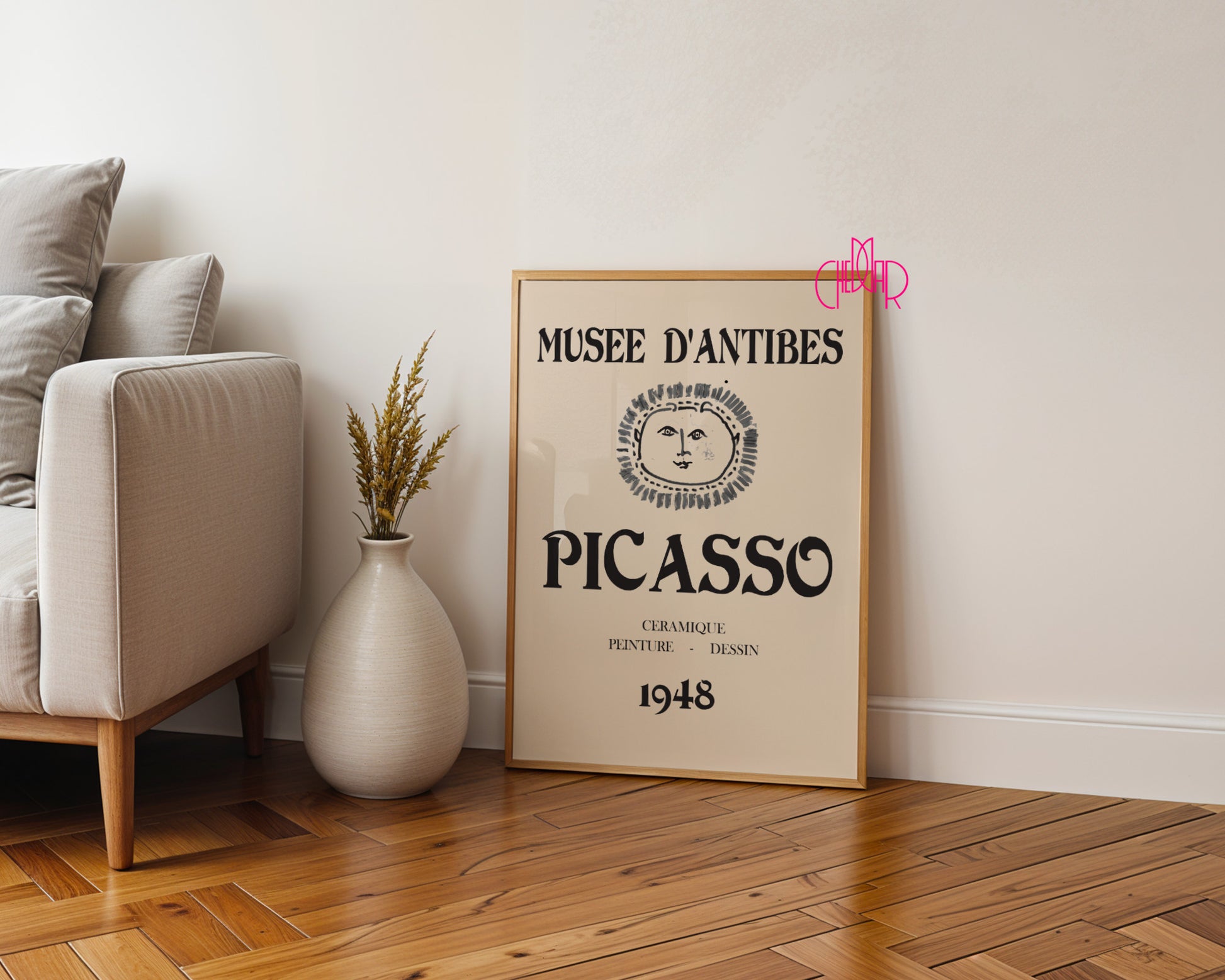 Pablo Picasso – Musée d'Antibes 1948 Ceramic Sun Exhibition Poster