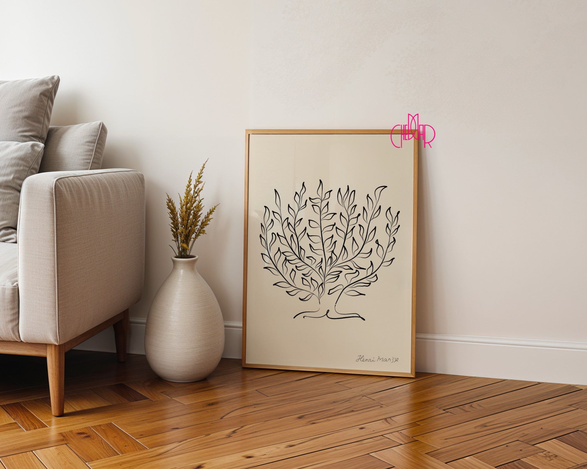 Henri Matisse – Mediterranean Tree: Minimalist Line Art
