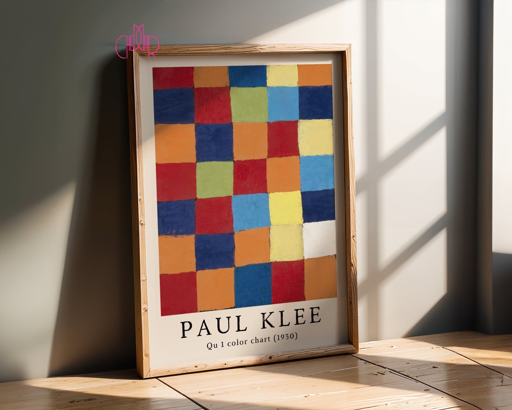 Paul Klee Qu 1 Color Chart – Geometric Abstract Poster