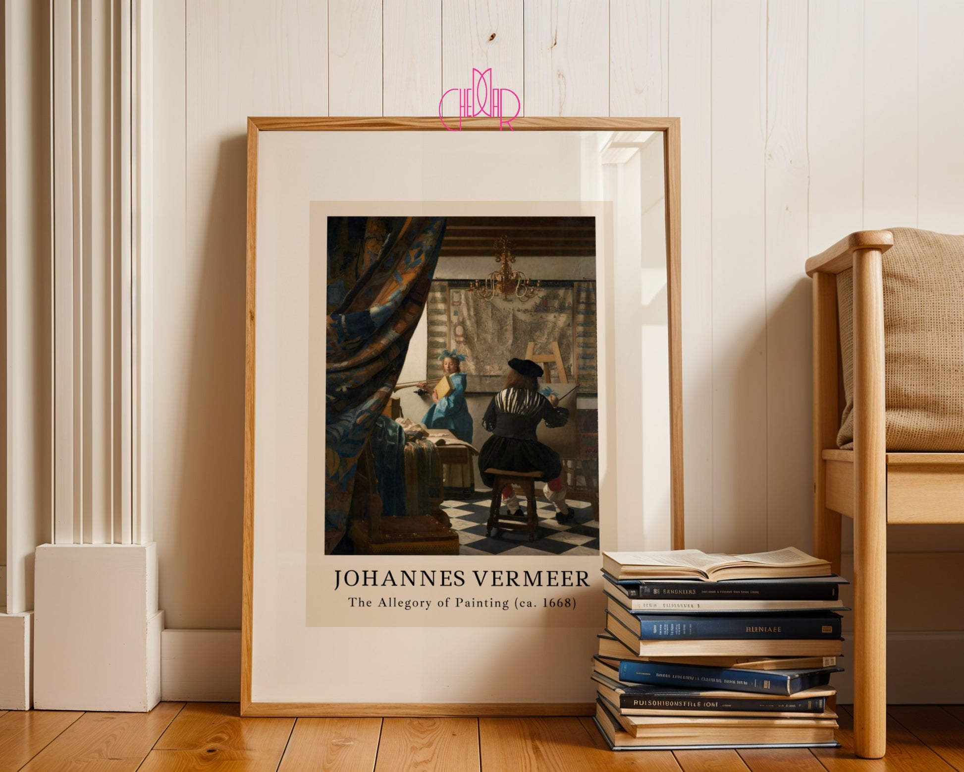 Plakat Johannes Vermeer Alegoria malarstwa, sztuka, malarstwo Vintage