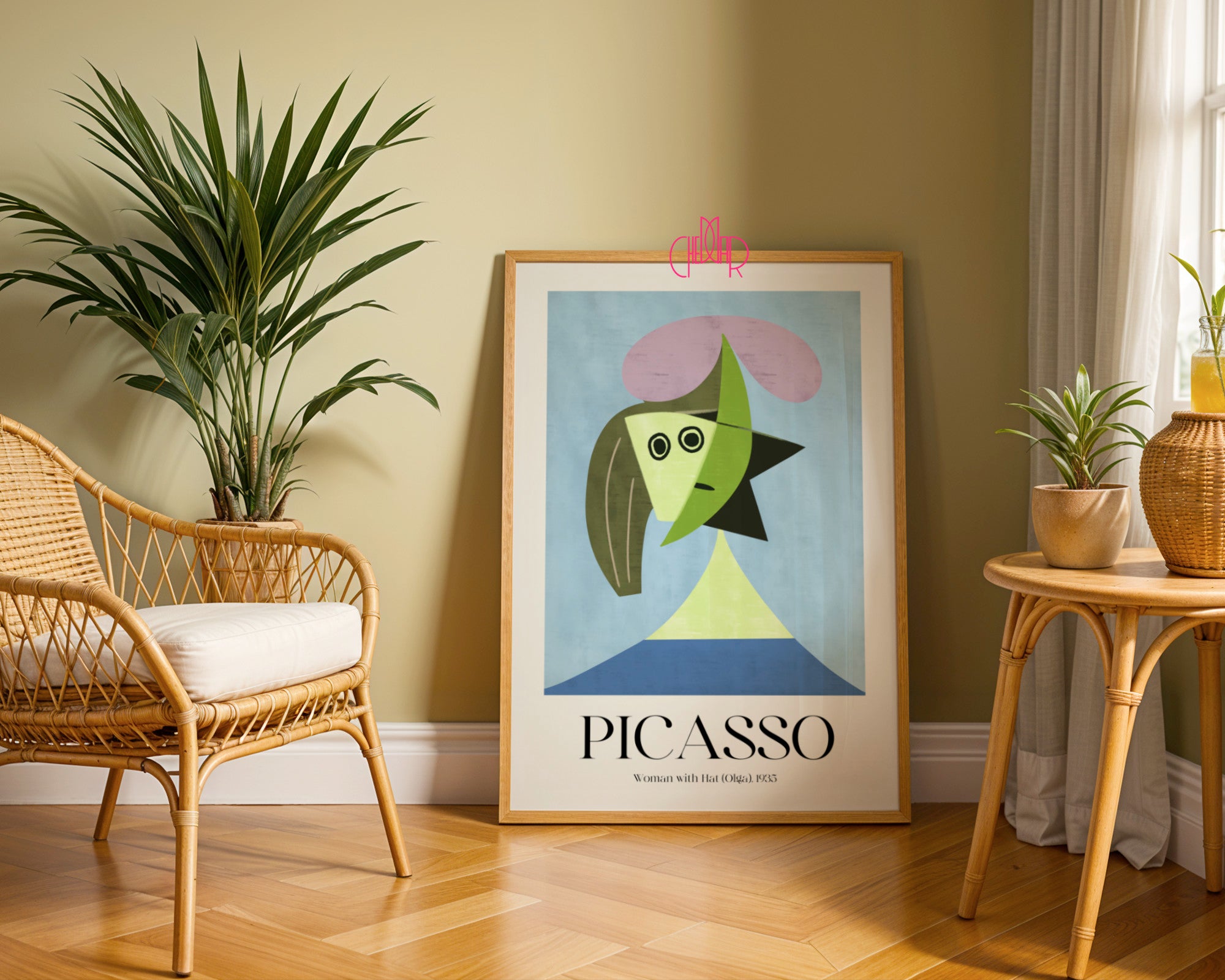 Picasso – Woman with Hat (Olga) 1935 | Plakat Galeryjny Surrealist Geometryczna abstrakcja i melancholia muzy
