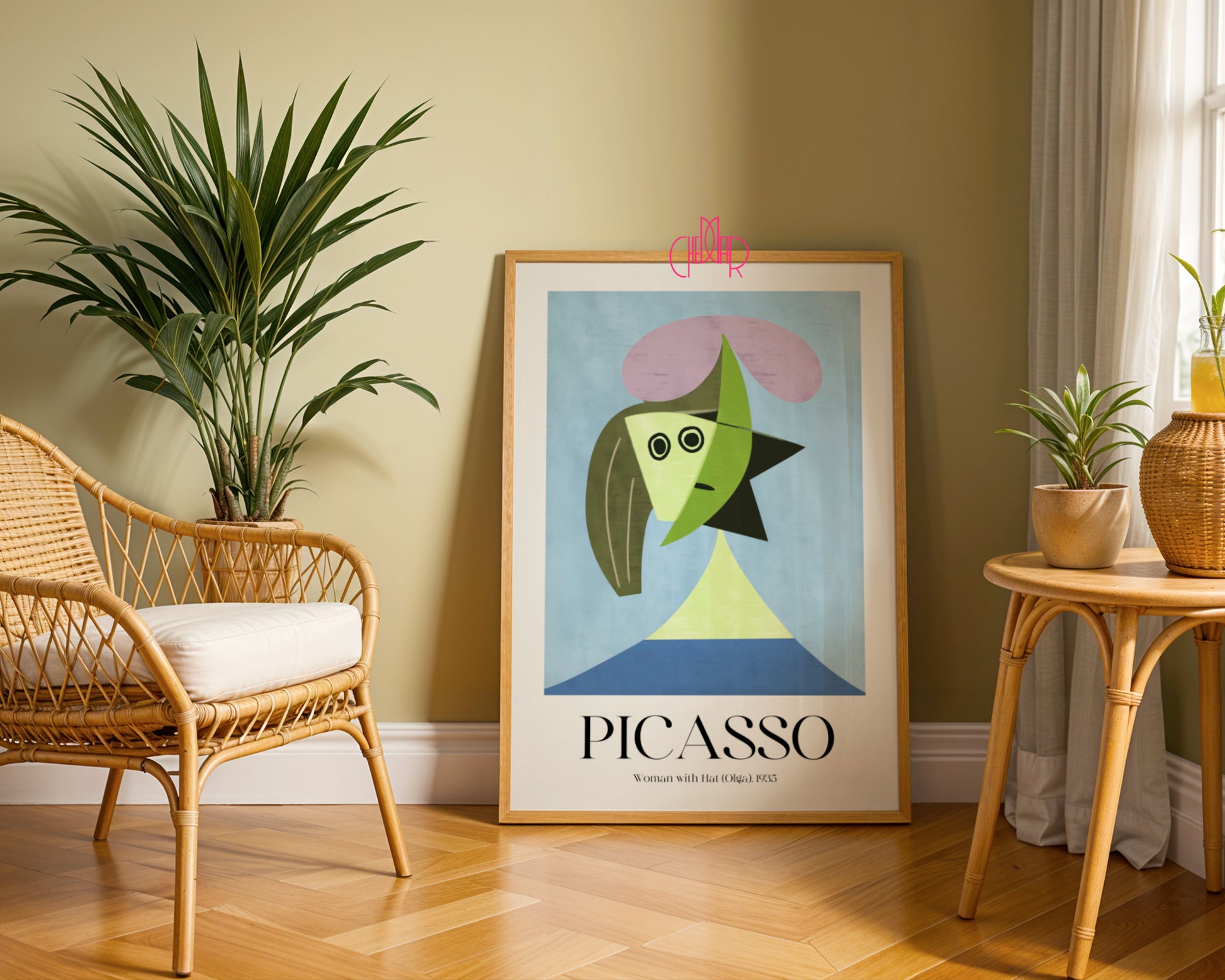 Picasso – Woman with Hat (Olga) 1935 | Plakat Galeryjny Surrealist Geometryczna abstrakcja i melancholia muzy