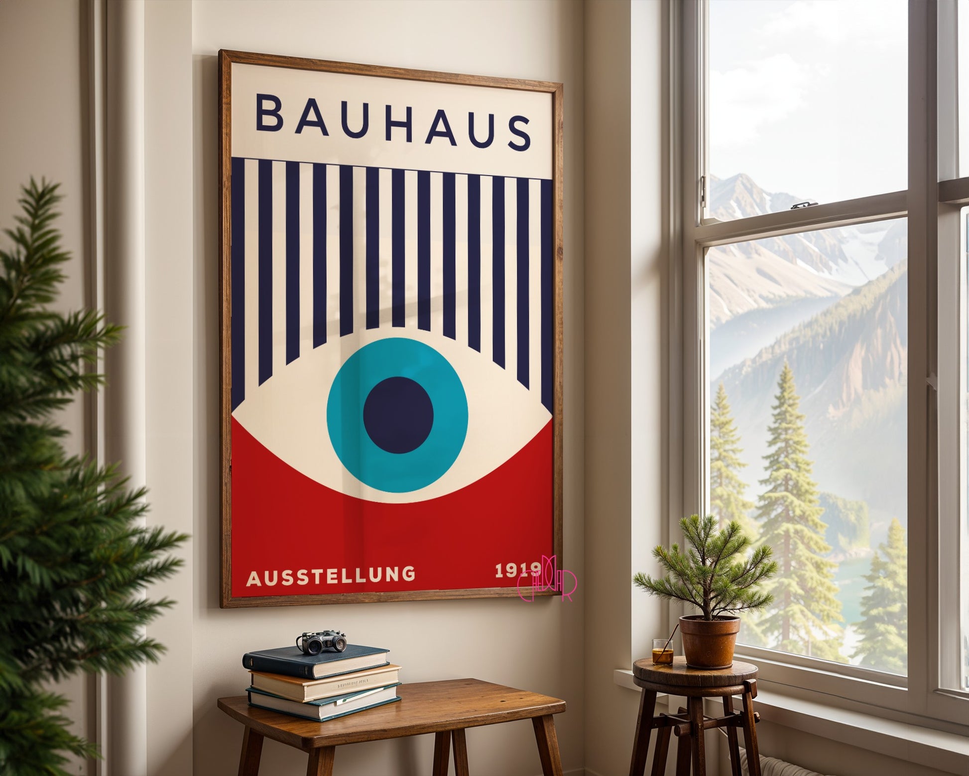 Plakat Bauhaus "Oko Proroka", retro, vintage