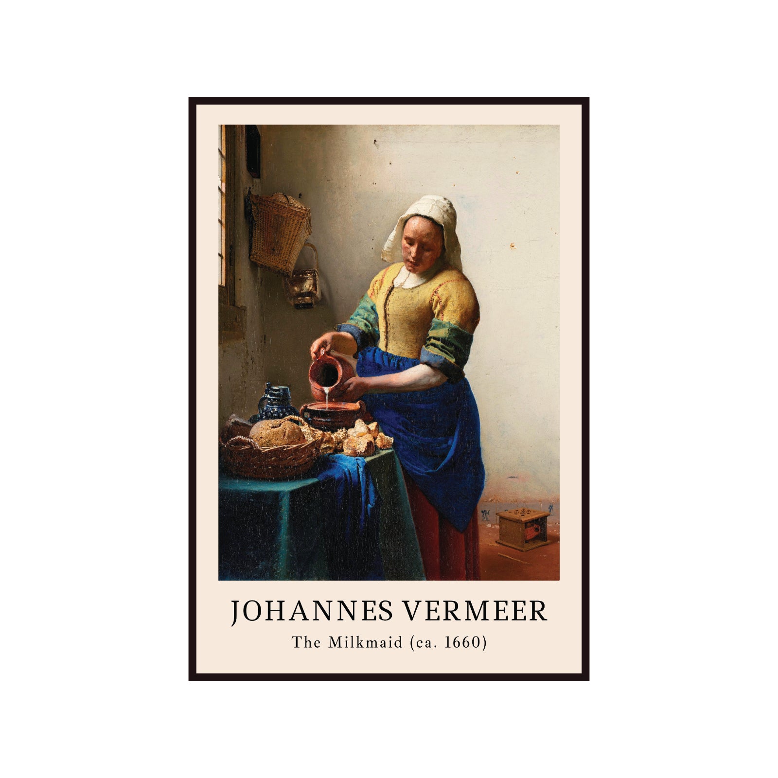 Plakat Johannes Vermmeer The Milk Made sztuka klasyczna, Vintage