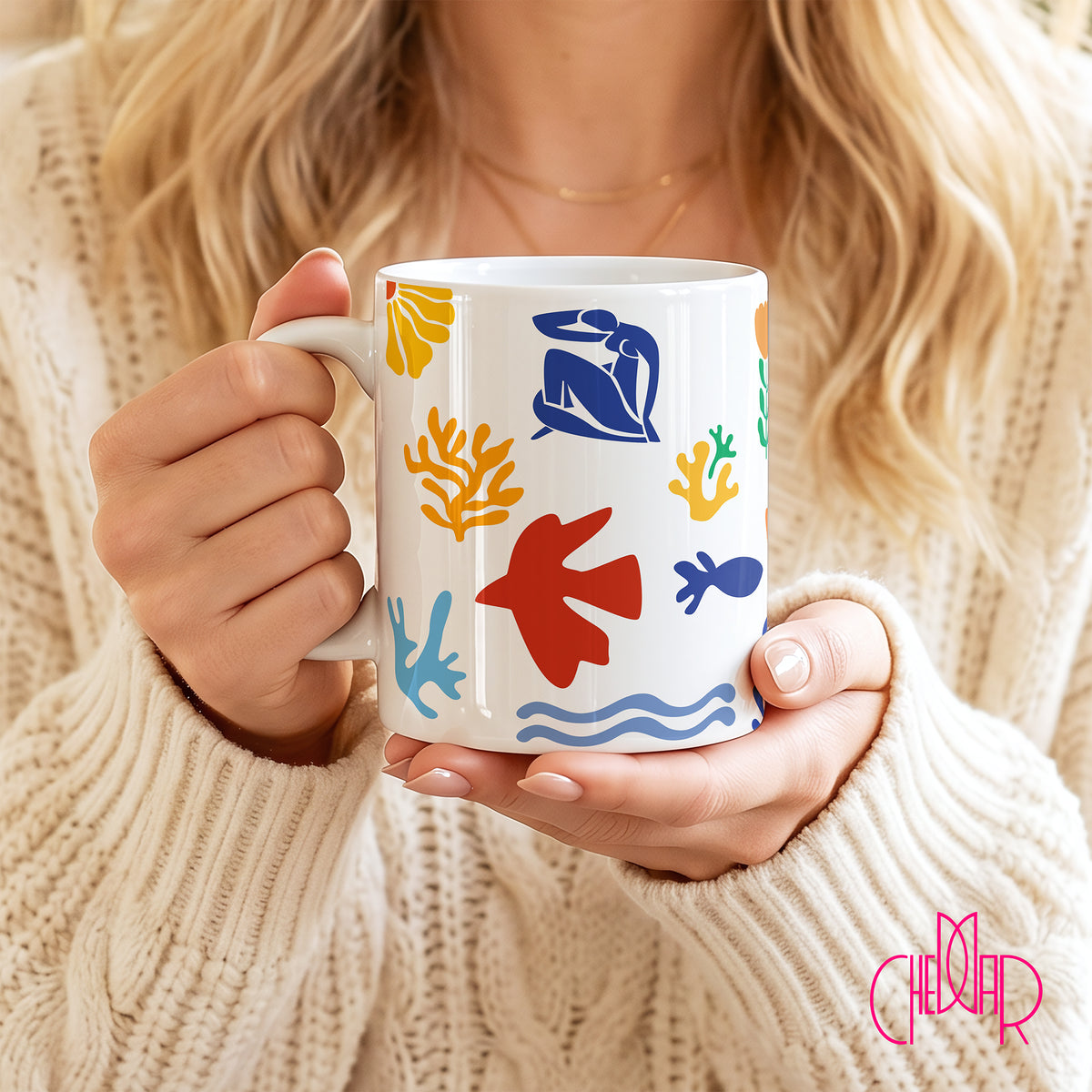 Henri Matisse Wycinanki Organiczne - Kubek Ceramiczny | CheddarArt