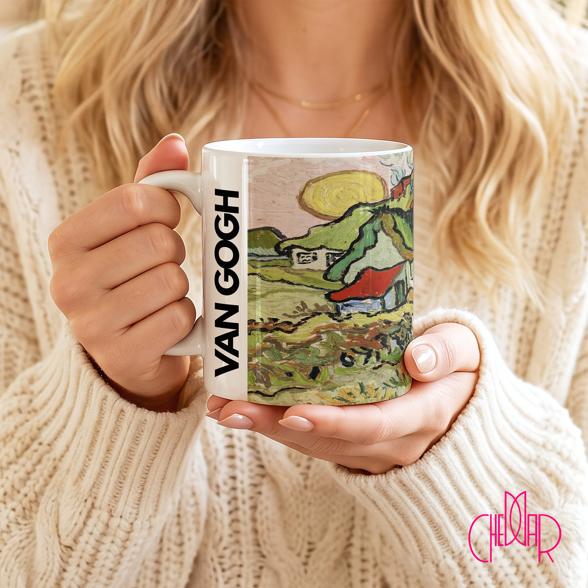 Vincent van Gogh Cottages - Kubek Ceramiczny | CheddarArt