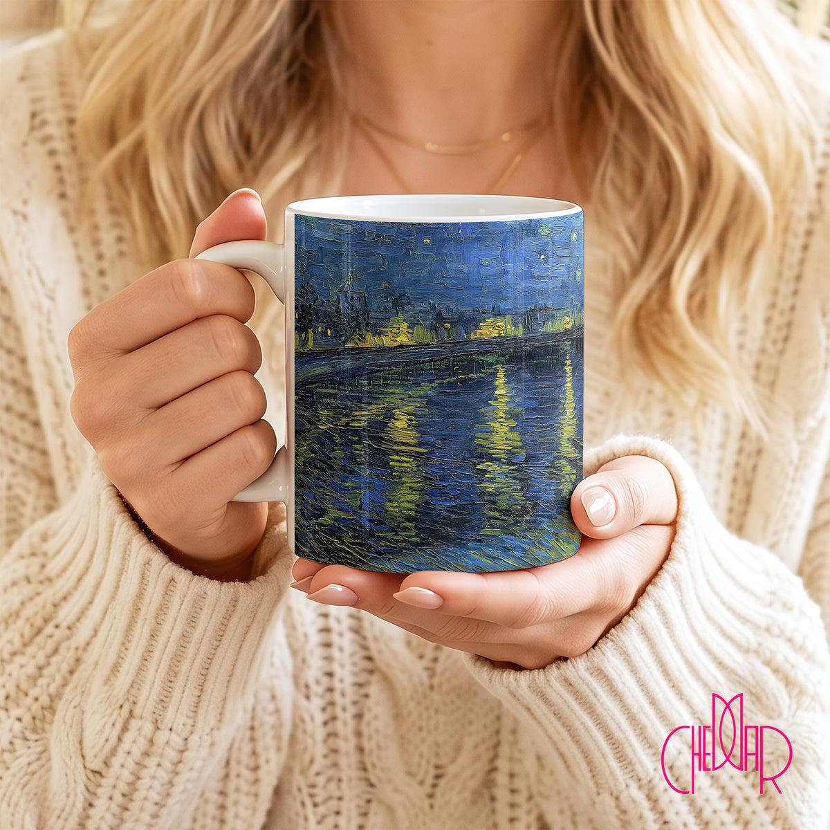 Vincent van Gogh Starry Night Over the Rhone - Kubek | CheddarArt